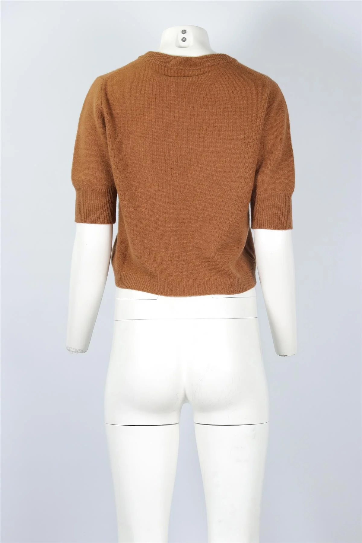 W. CASHMERE BROWN CASHMERE SWEATER MEDIUM - Image 4