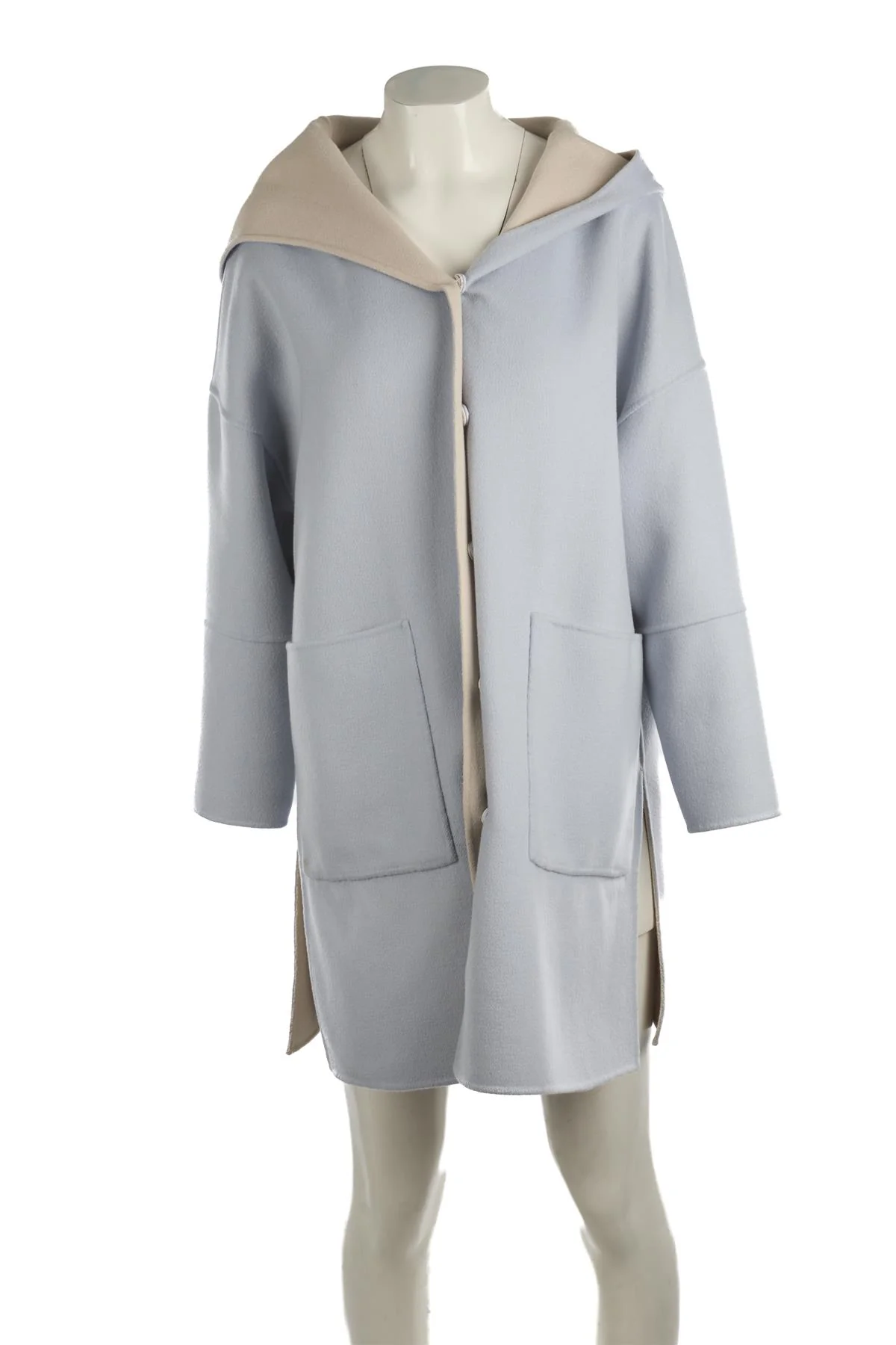 WEEKEND MAX MARA BLUE WOOL COAT UK 8 - Image 2