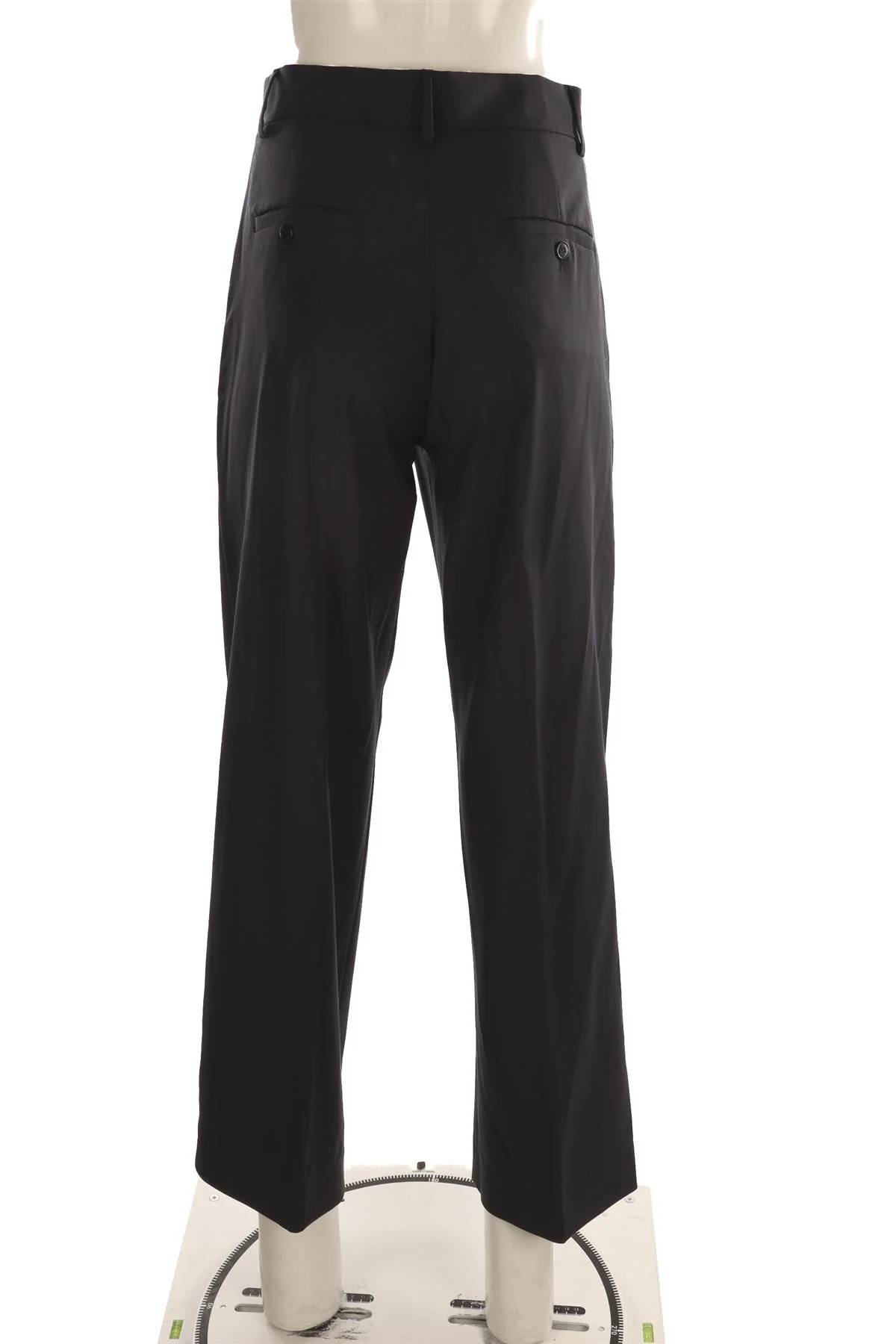 WEEKEND MAX MARA NAVY WOOL WIDE LEG PANTS IT 38 UK 6 - Image 4