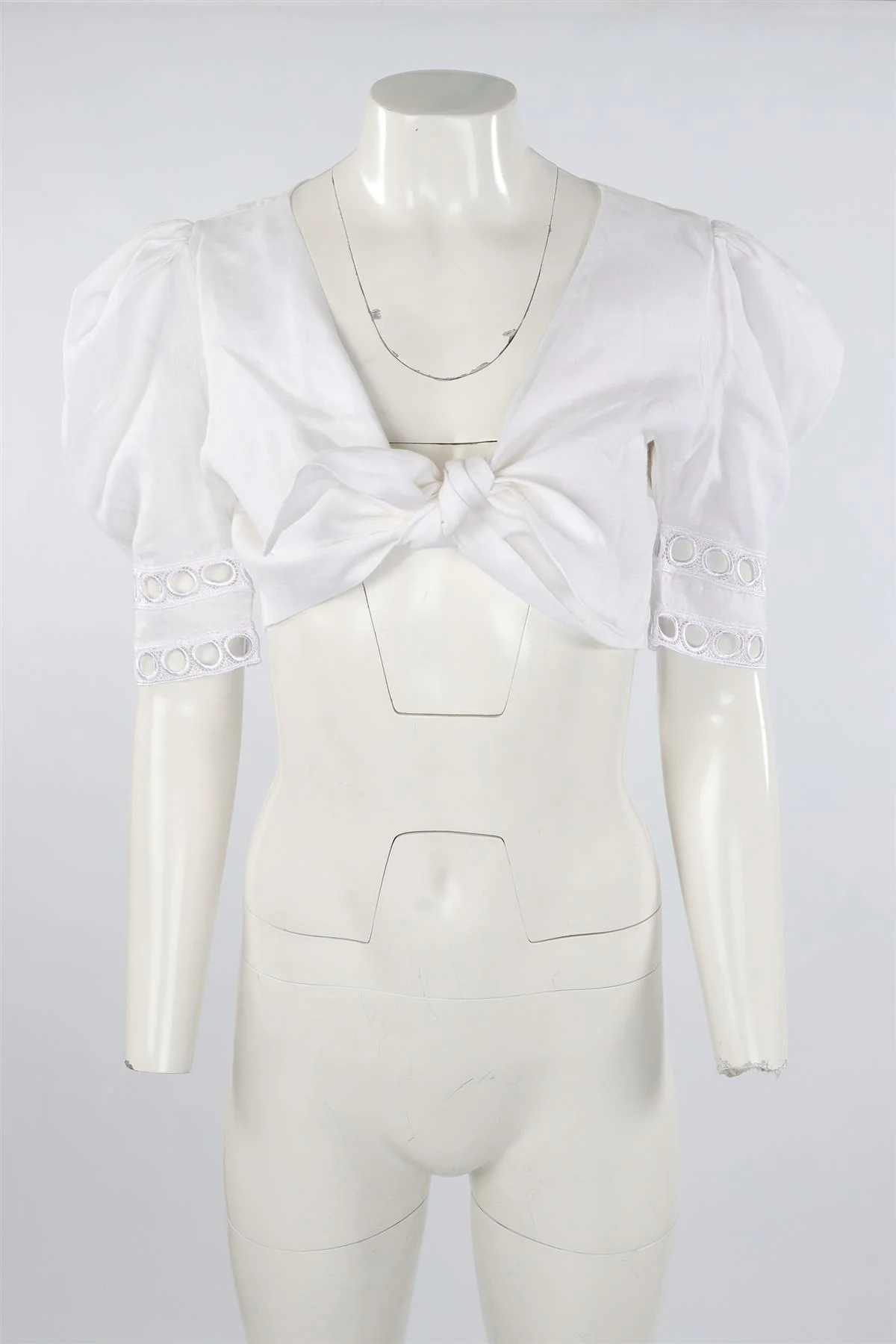 WIAMARI WHITE LINEN TOP LARGE - Image 2