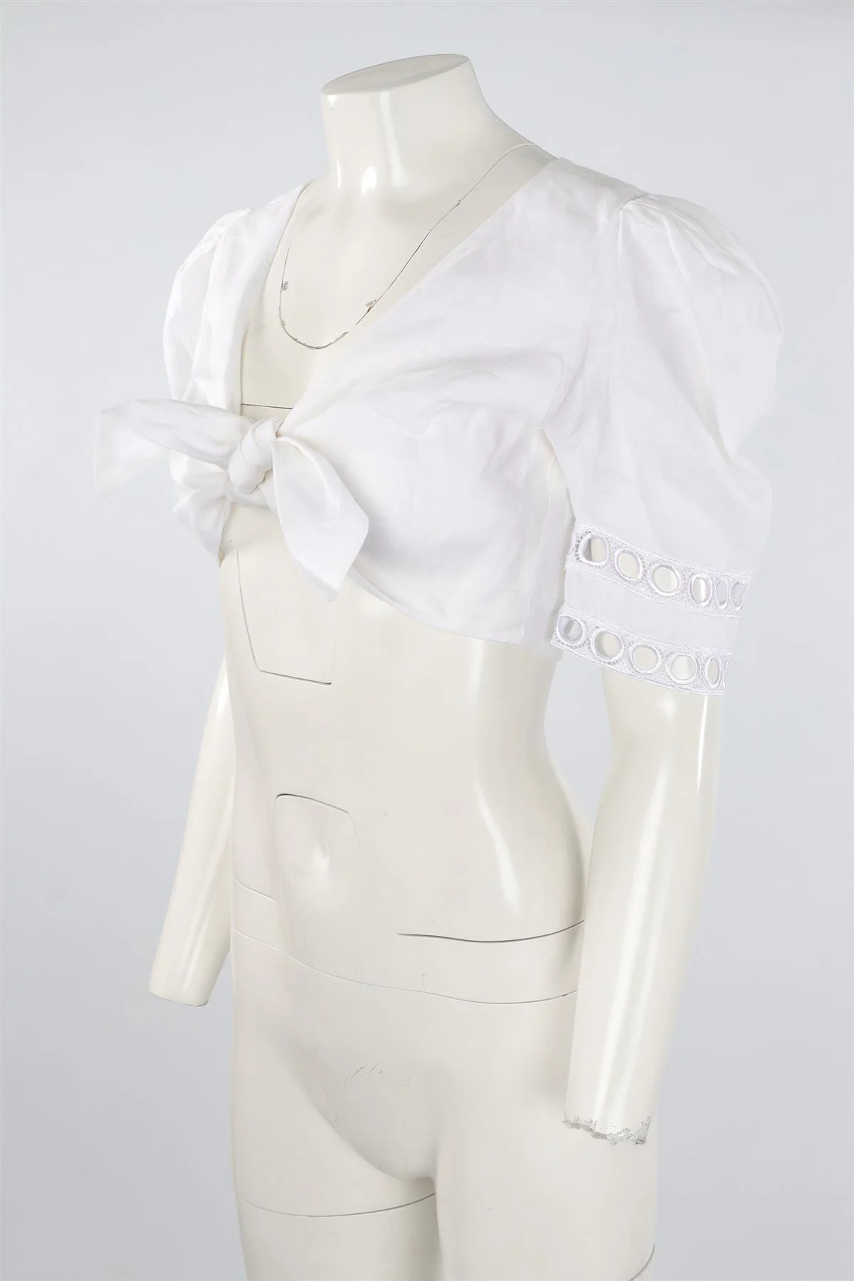 WIAMARI WHITE LINEN TOP LARGE - Image 3