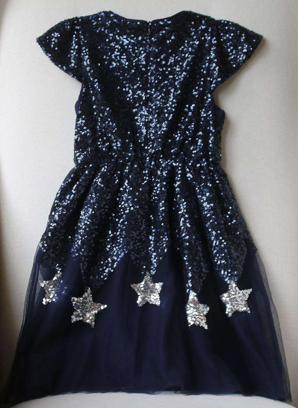 WILD AND GORGEOUS STAR WONDER SEQUIN EMBELLISHED DRESS 4-5 YEARS - Image 3