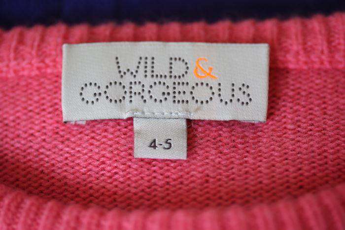 WILD & GORGEOUS GIRLS PINK SEQUIN HEART SWEATER 4-5 YEARS - Image 3