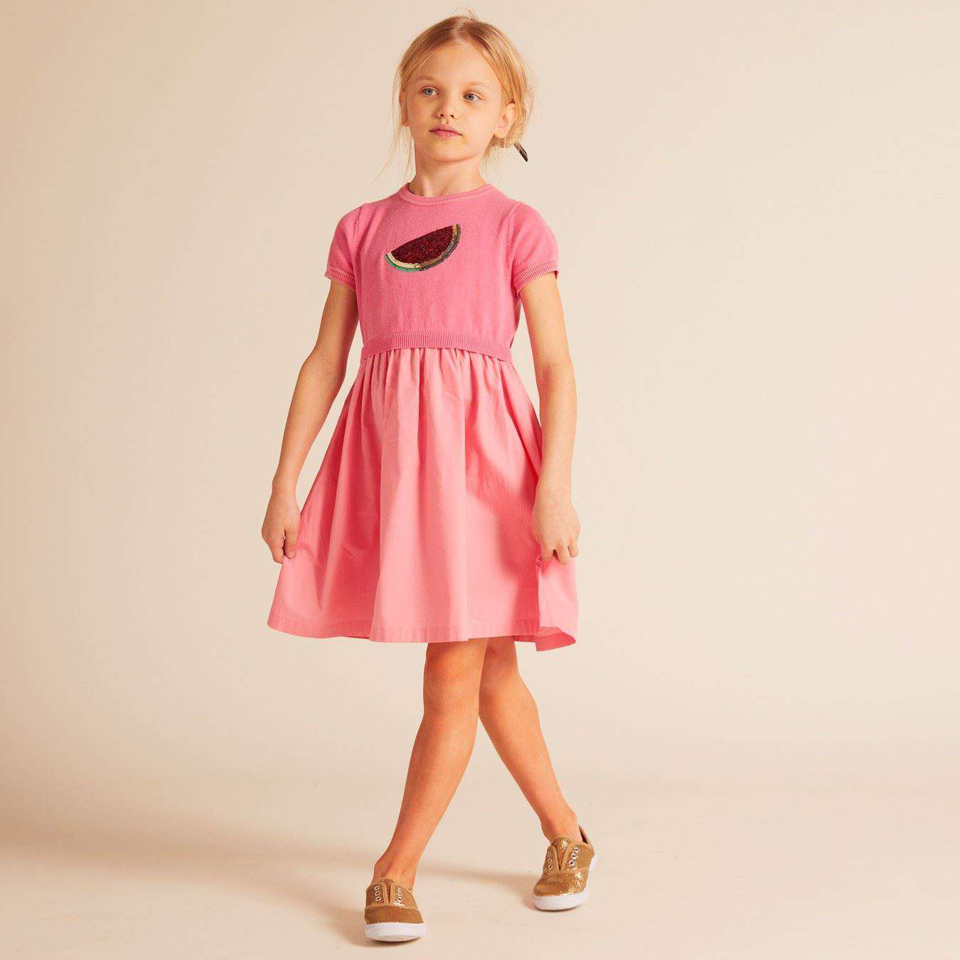 WILD & GORGEOUS GIRLS PINK WATERMELON DRESS 4-5 YEARS
