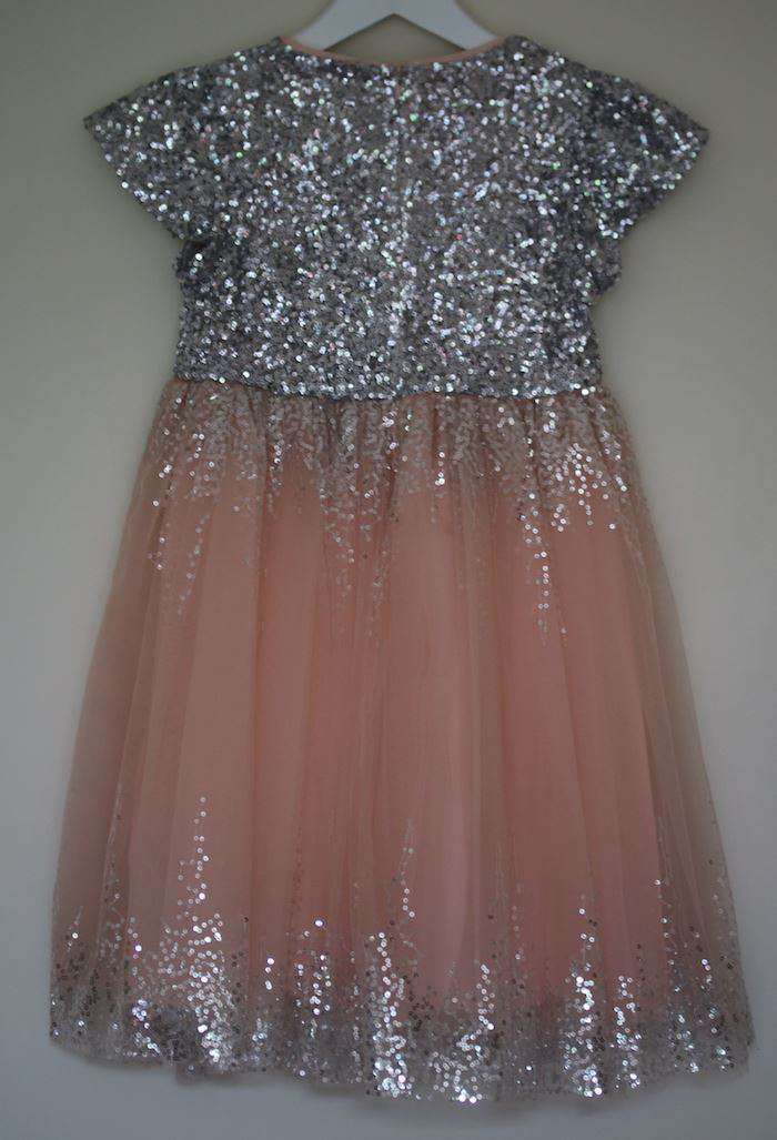 WILD & GORGEOUS SILVER SEQUIN DEGAS MOON DRESS 4-5 YEARS - Image 3