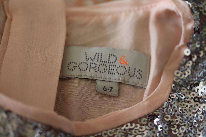 WILD & GORGEOUS SILVER SEQUIN DEGAS MOON DRESS 6-7 YEARS - Image 4