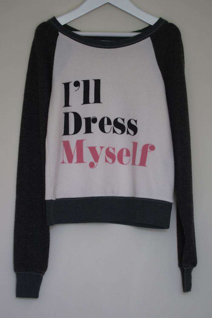 WILDFOX KIDS GIRLS I'LL DRESS MYSELF SWEATER 4 YEARS