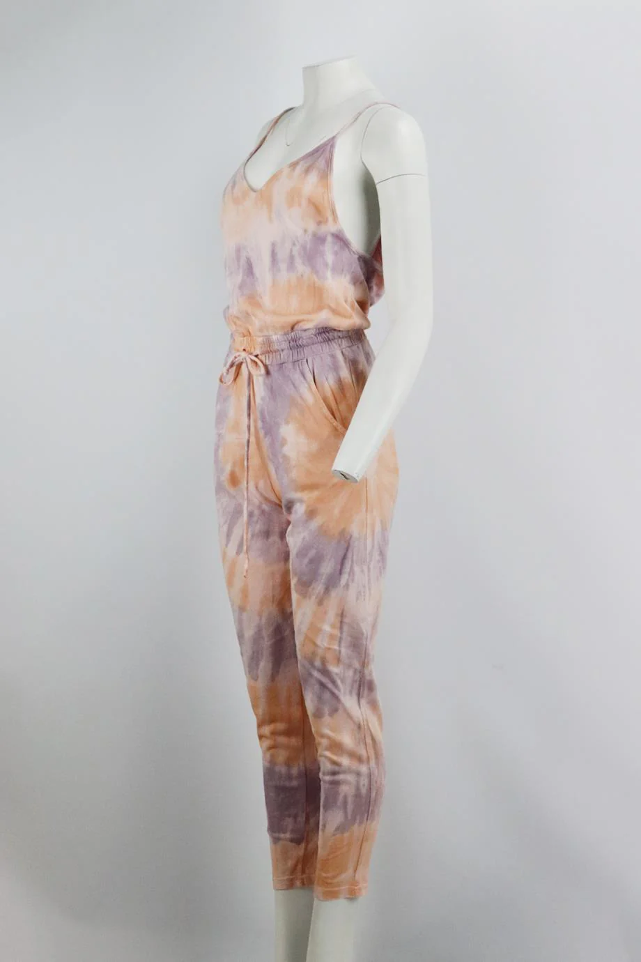 WILDFOX TIE DYED STRETCH COTTON JUMPSUIT SMALL - Image 3