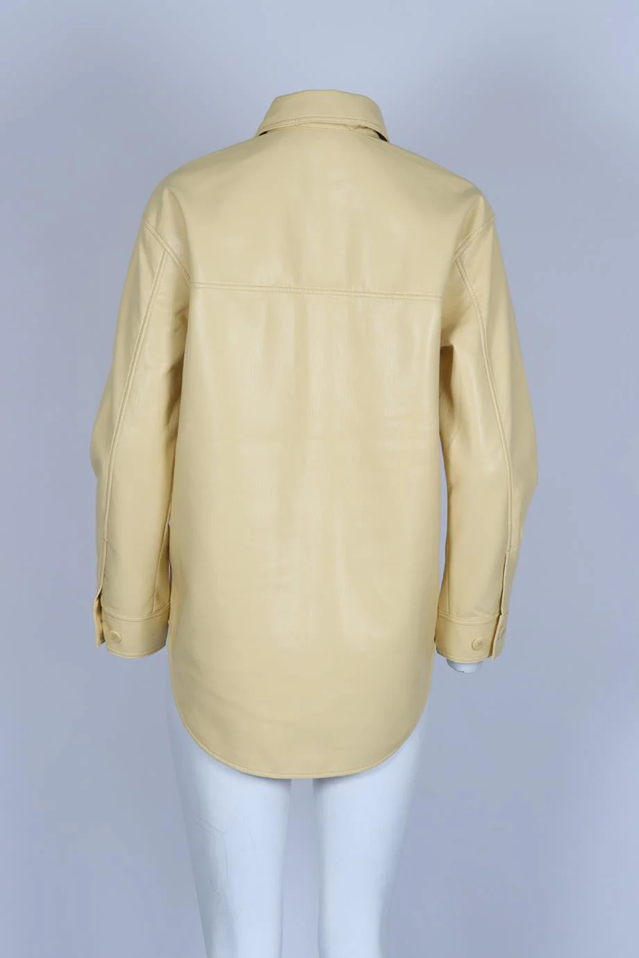 WILFRED FAUX LEATHER SHIRT SMALL - Image 4
