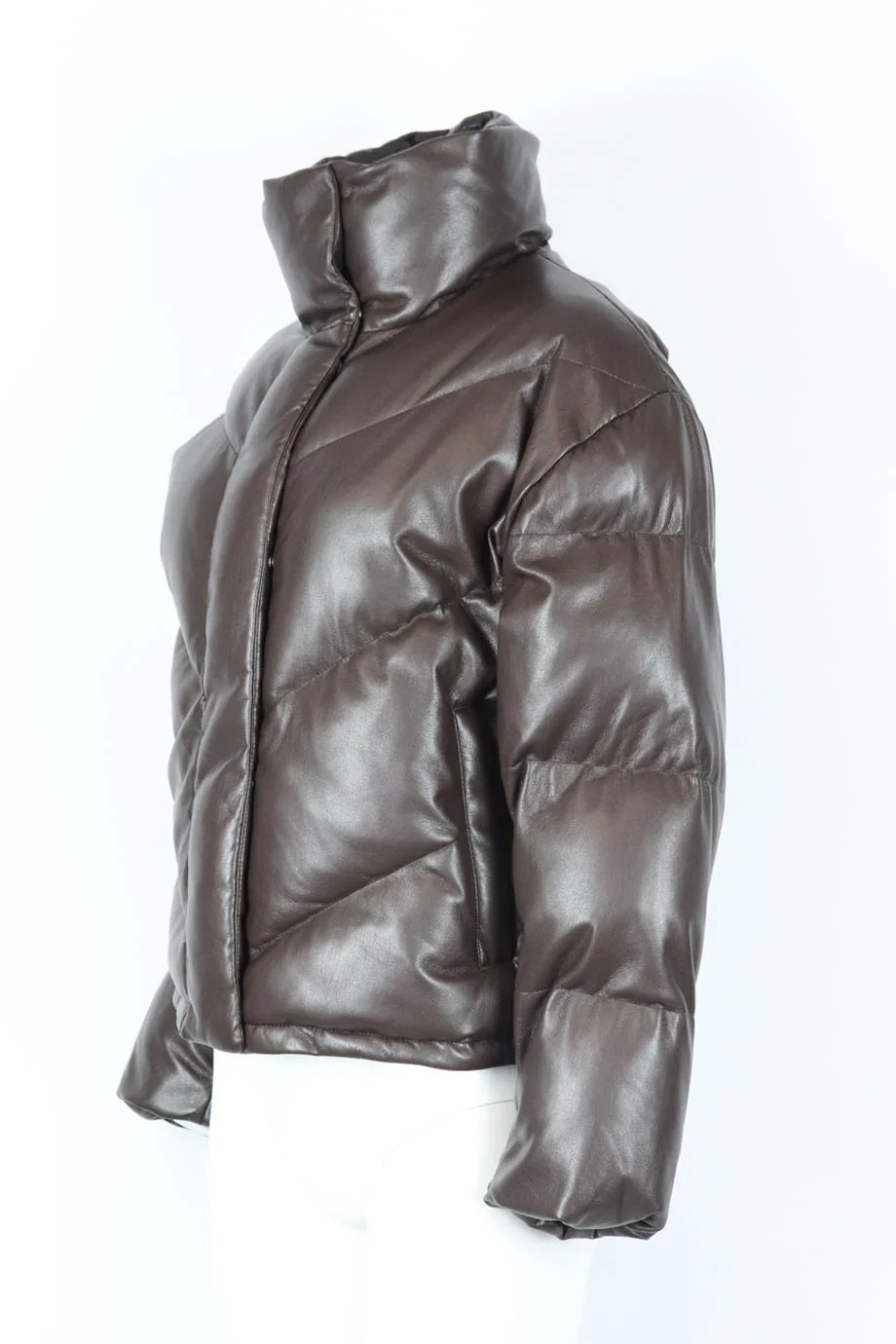 WILFRED QUILTED PADDED FAUX LEATHER JACKET XSMALL - Image 3