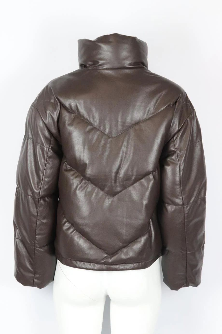 WILFRED QUILTED PADDED FAUX LEATHER JACKET XSMALL - Image 4