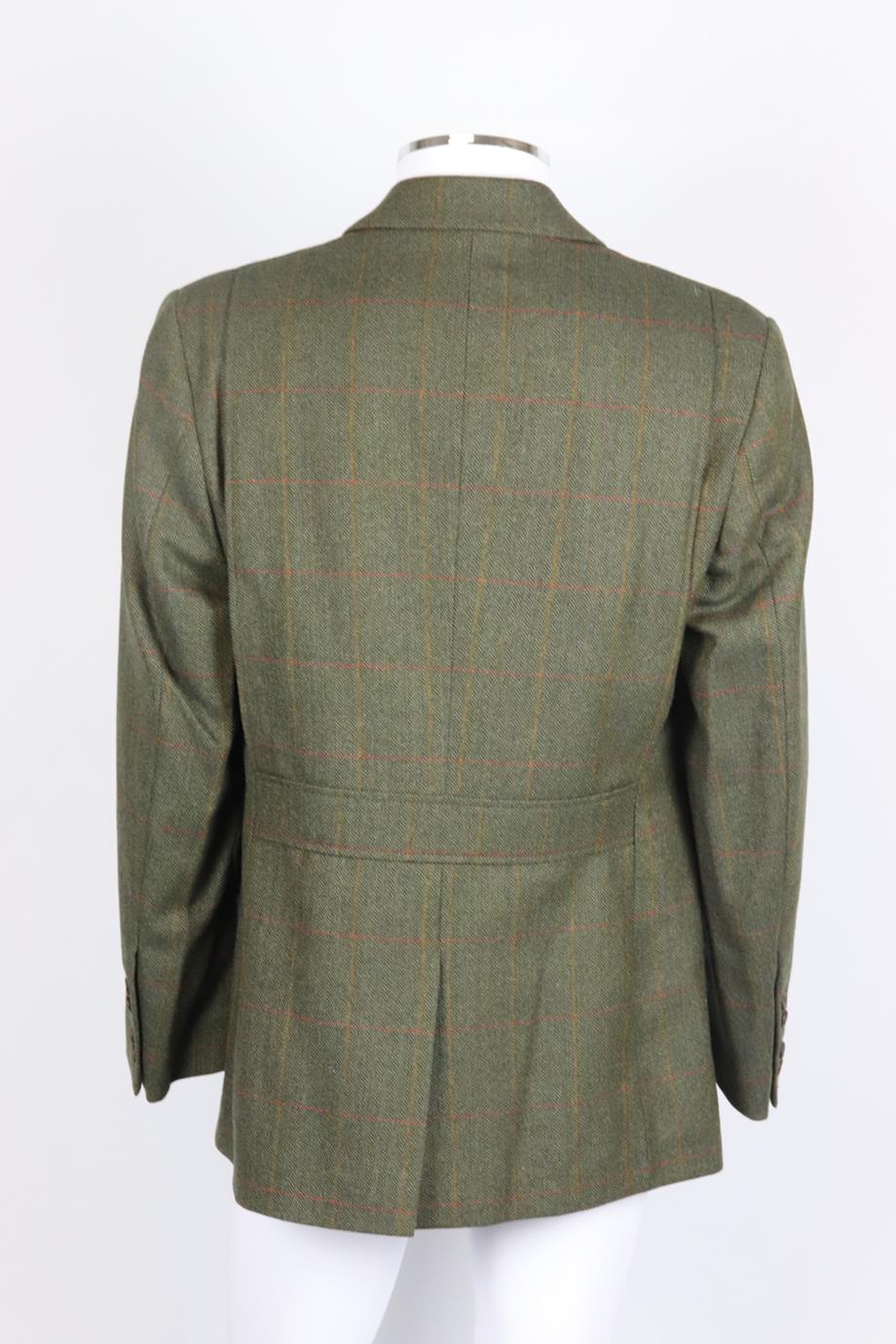 WILLIAM AND SON MEN'S CHECKED WOOL BLEND TWEED BLAZER XLARGE - Image 3