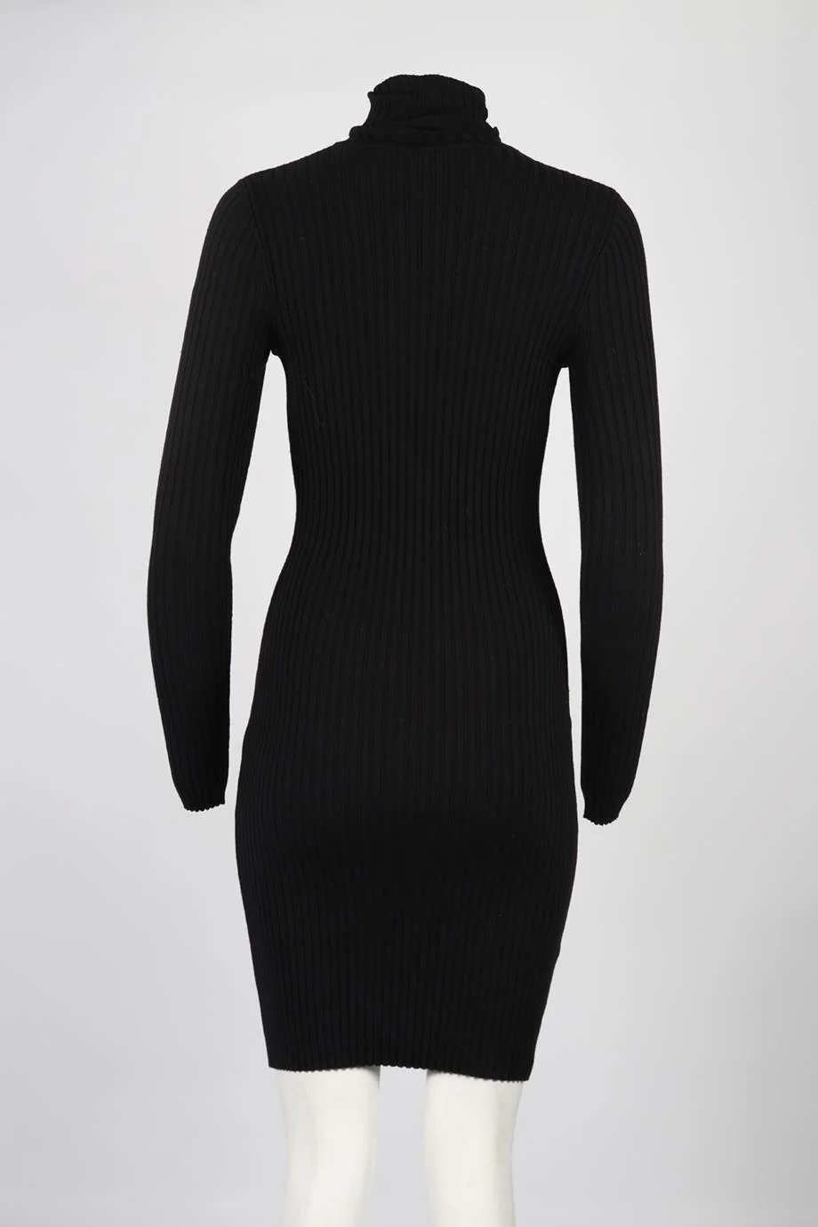 WOLFORD WOOL BLEND TURTLENECK MIDI DRESS SMALL - Image 4
