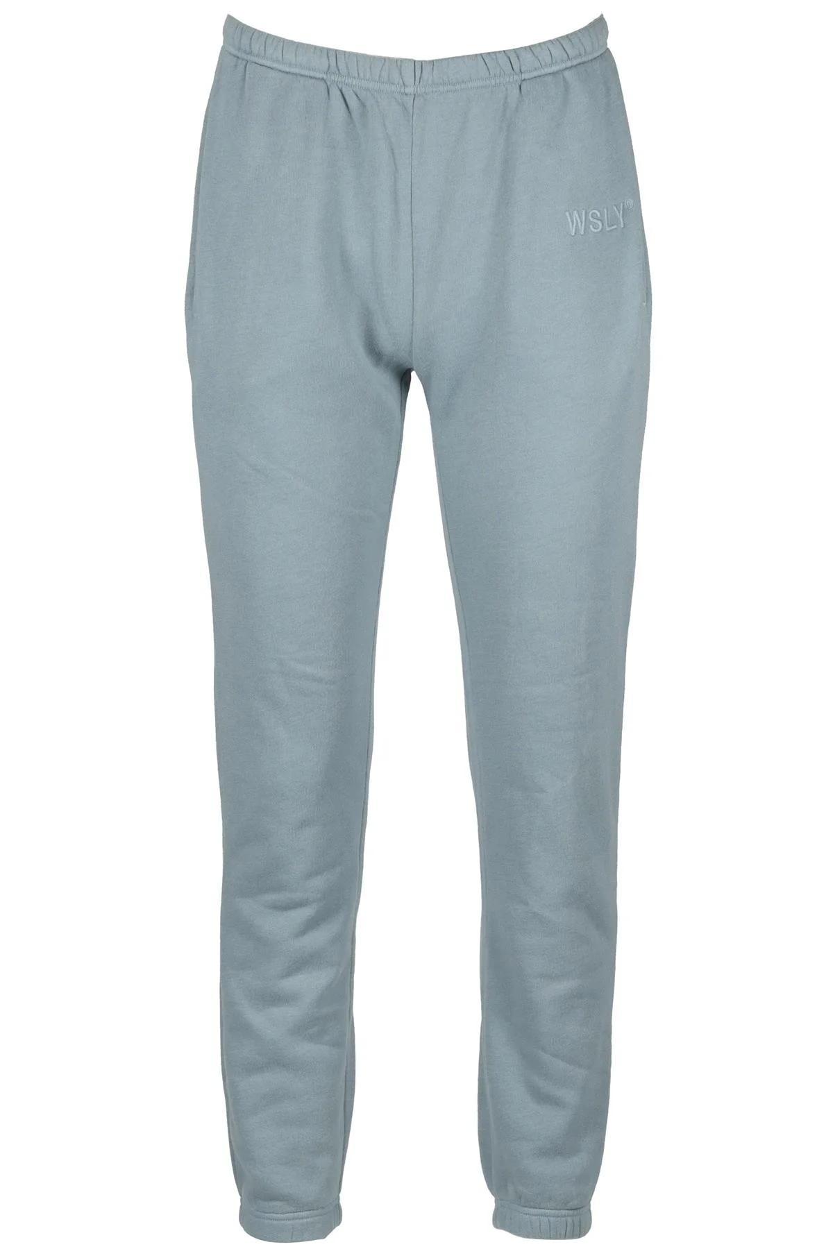 WSLY BLUE COTTON BLEND TRACK PANTS SMALL - Image 5