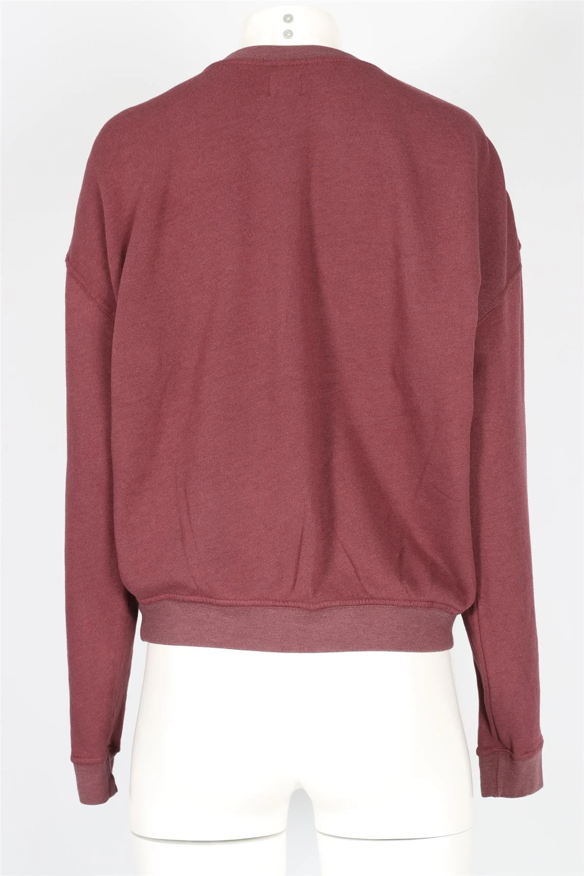 WSLY BURGUNDY COTTON BLEND SWEATSHIRT SMALL - Image 4