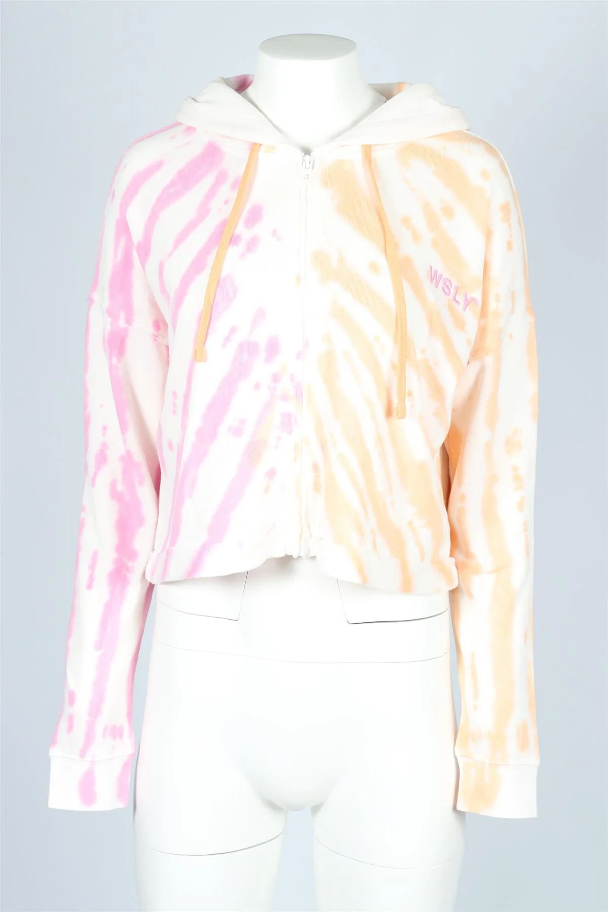 WSLY PINK AND ORANGE COTTON HOODIE SMALL - Image 2