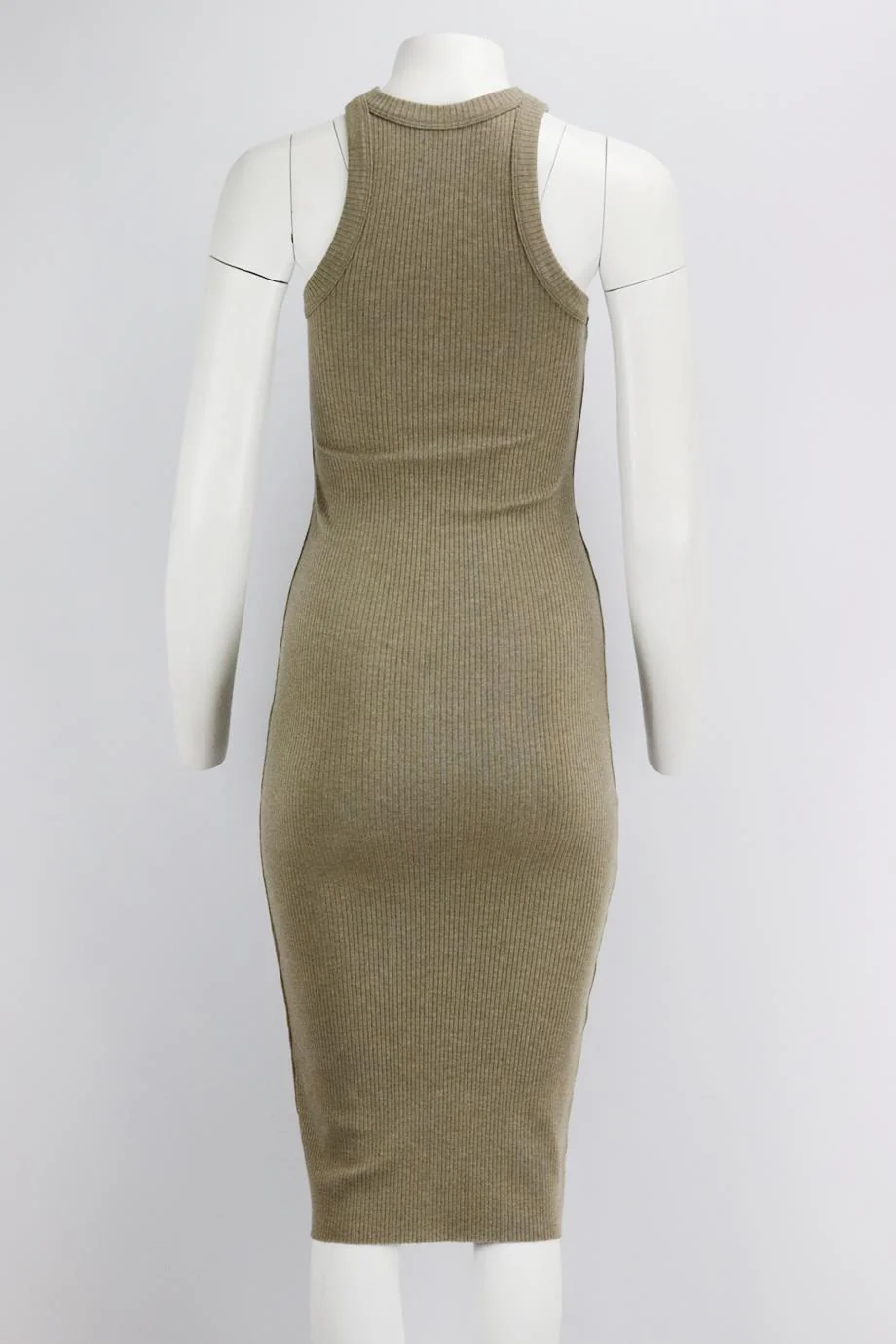 WSLY RIBBED STRETCH JERSEY MIDI DRESS SMALL - Image 4
