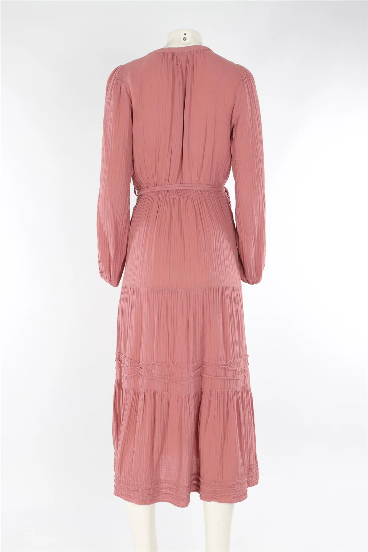 XIRENA PINK COTTON MAXI DRESS SMALL - Image 4