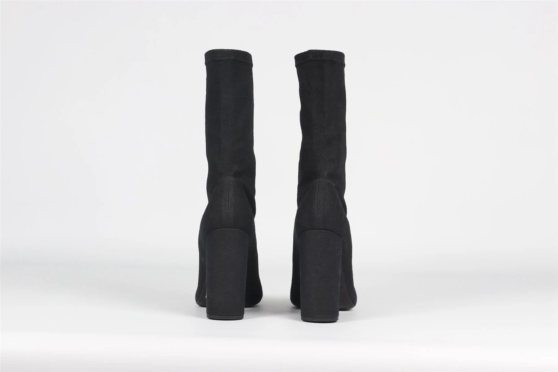 YEEZY SEASON 4 BLACK CANVAS ANKLE BOOTS EU 39 UK 6 US 9 - Image 5