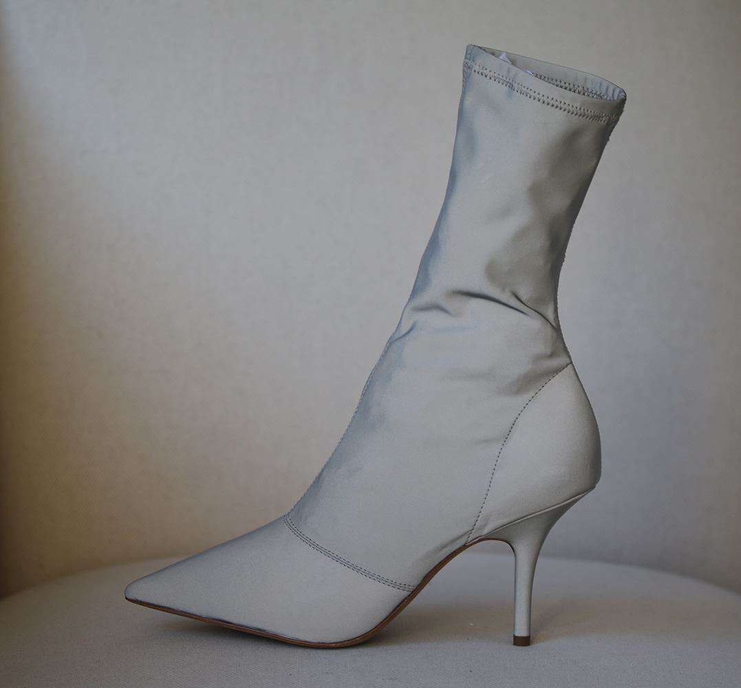 YEEZY SEASON 6 70MM REFLECTIVE FABRIC ANKLE BOOTS EU 37.5 UK 4.5 US 7.5 - Image 2