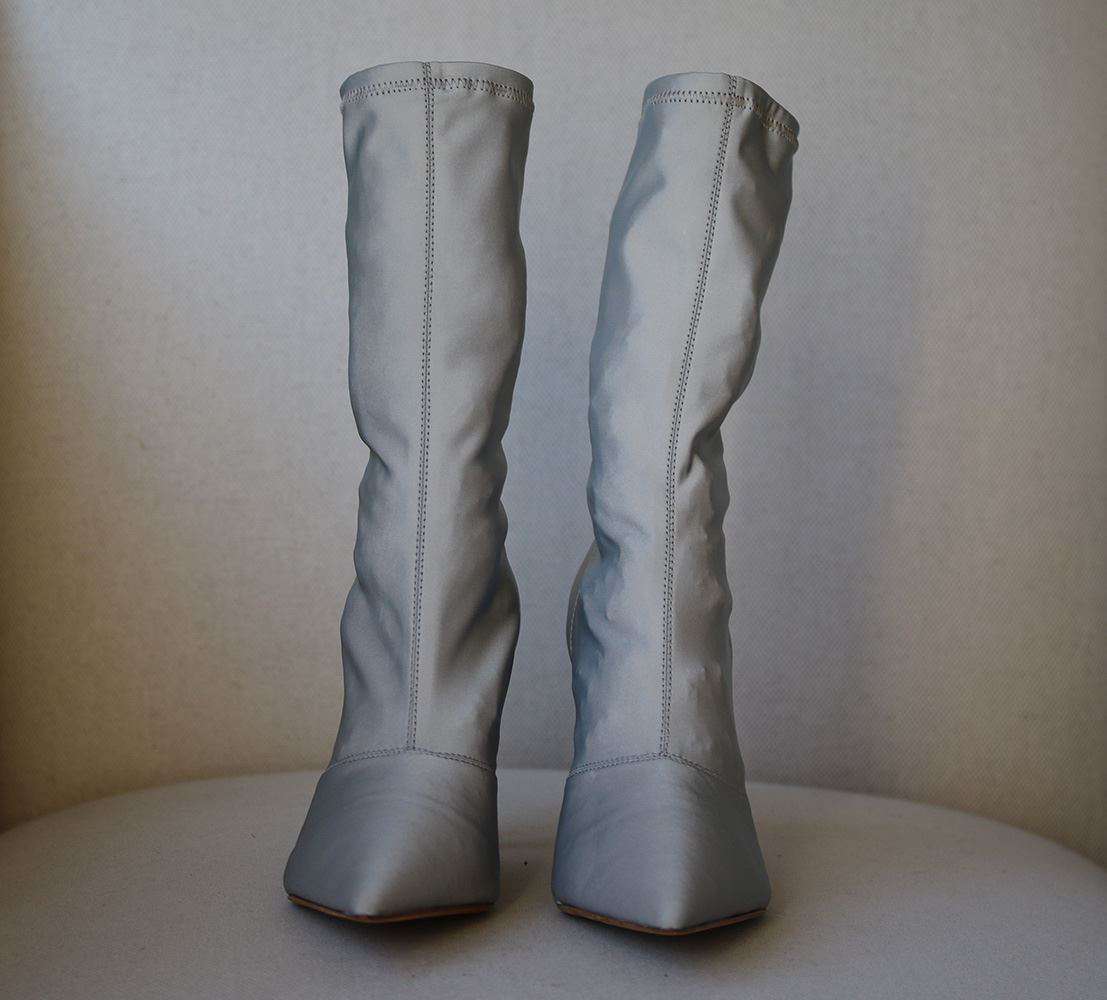 YEEZY SEASON 6 70MM REFLECTIVE FABRIC ANKLE BOOTS EU 37.5 UK 4.5 US 7.5 - Image 3
