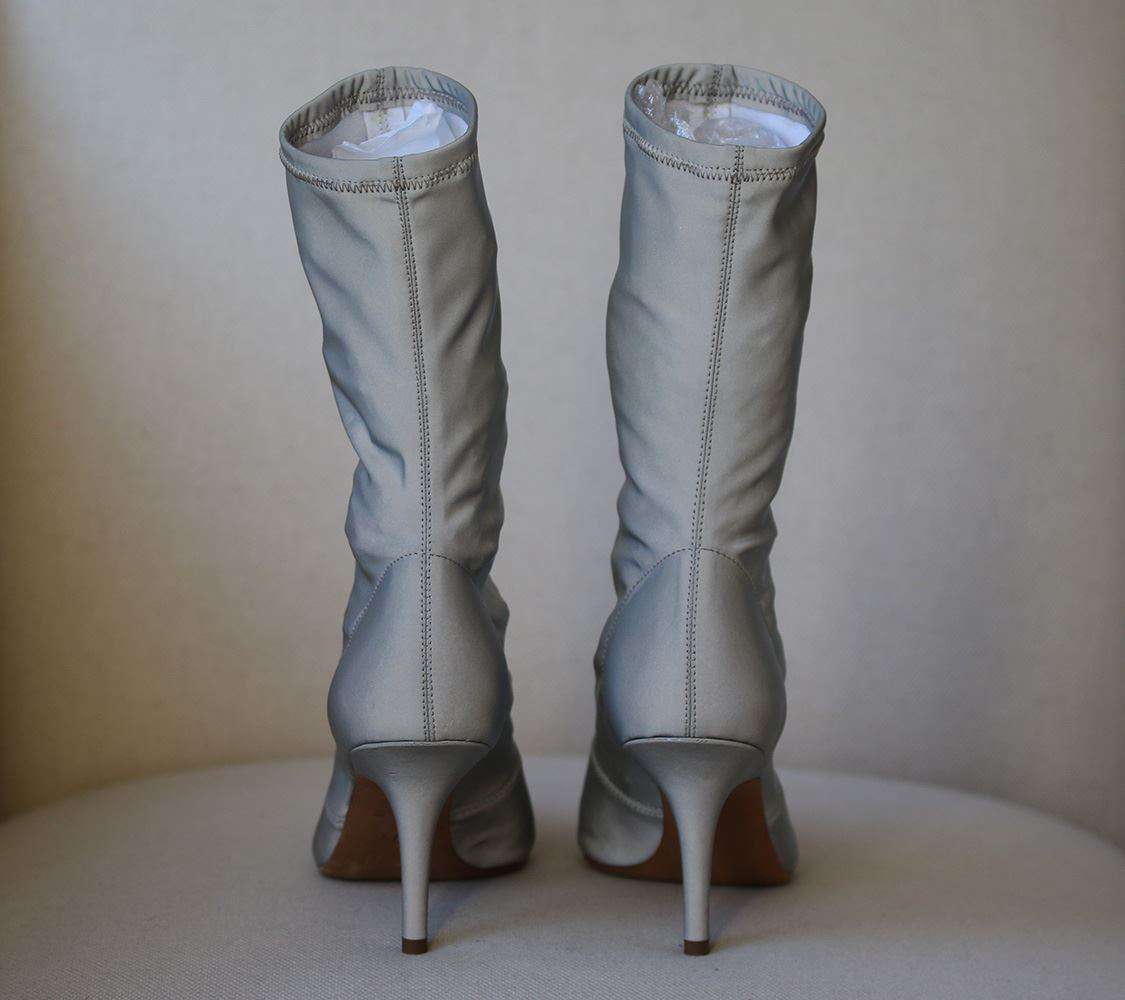 YEEZY SEASON 6 70MM REFLECTIVE FABRIC ANKLE BOOTS EU 37.5 UK 4.5 US 7.5 - Image 5