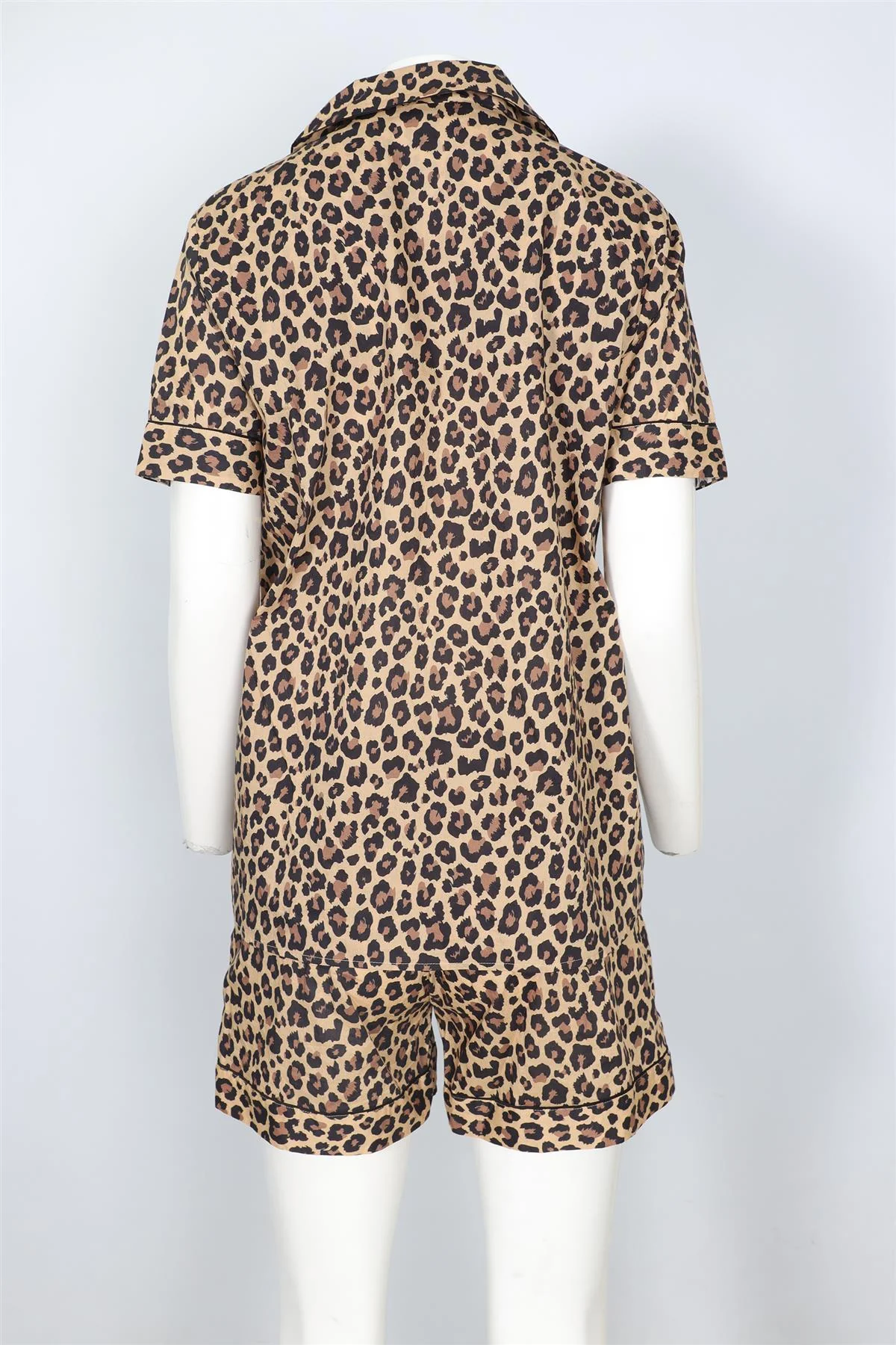 YOLKE LONDON BROWN COTTON PYJAMA SET SMALL - LARGE - Image 4