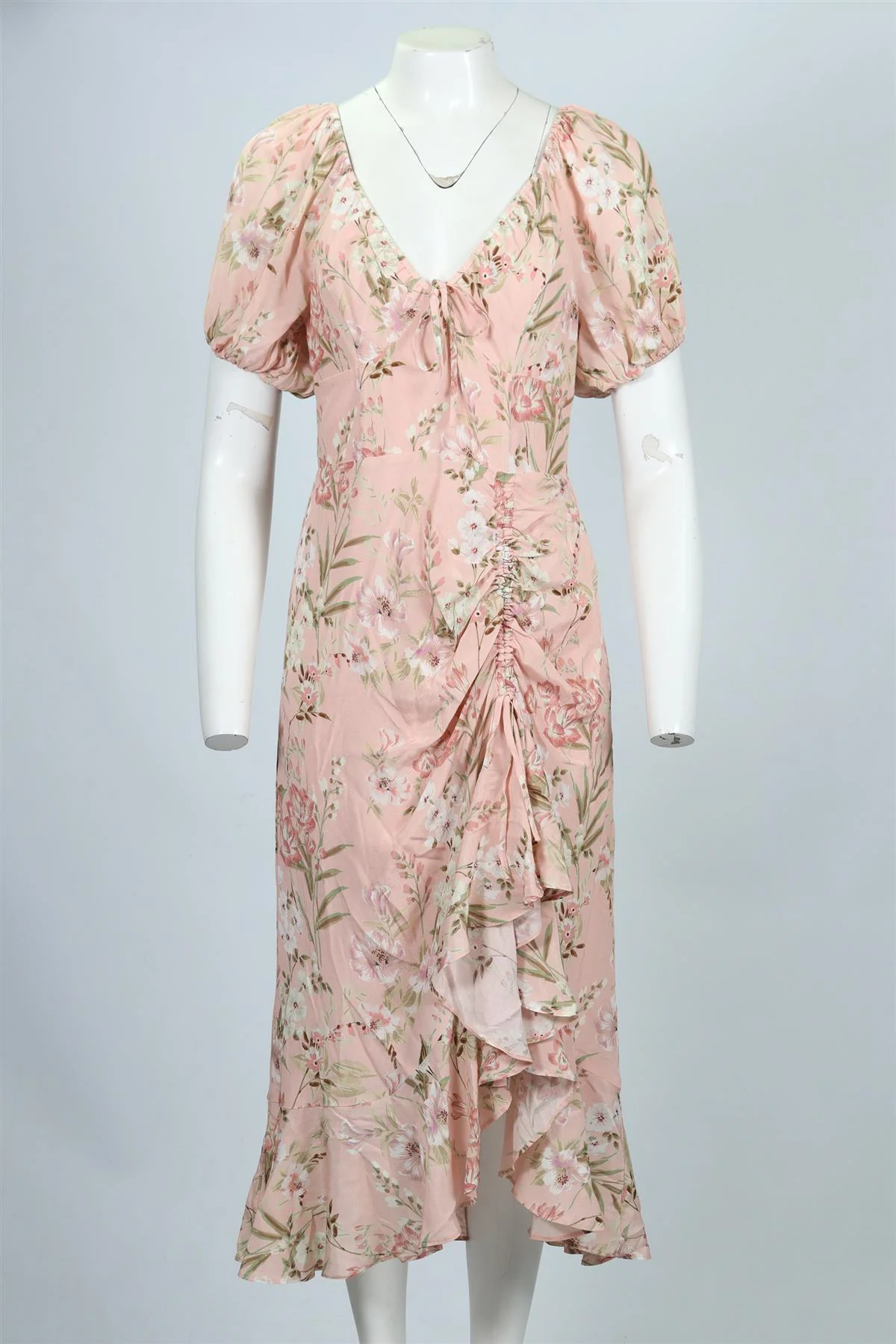 YUMI KIM CREPE MIDI DRESS LARGE - Image 2