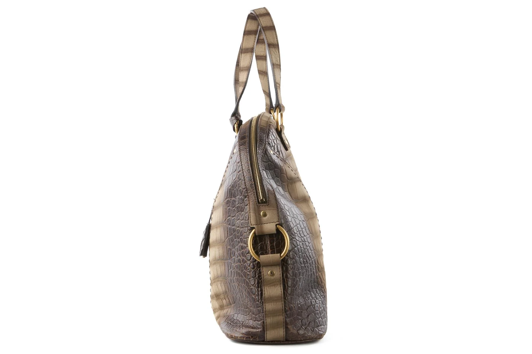 YVES SAINT LAURENT BROWN MUSE LEATHER TOTE BAG - Image 5