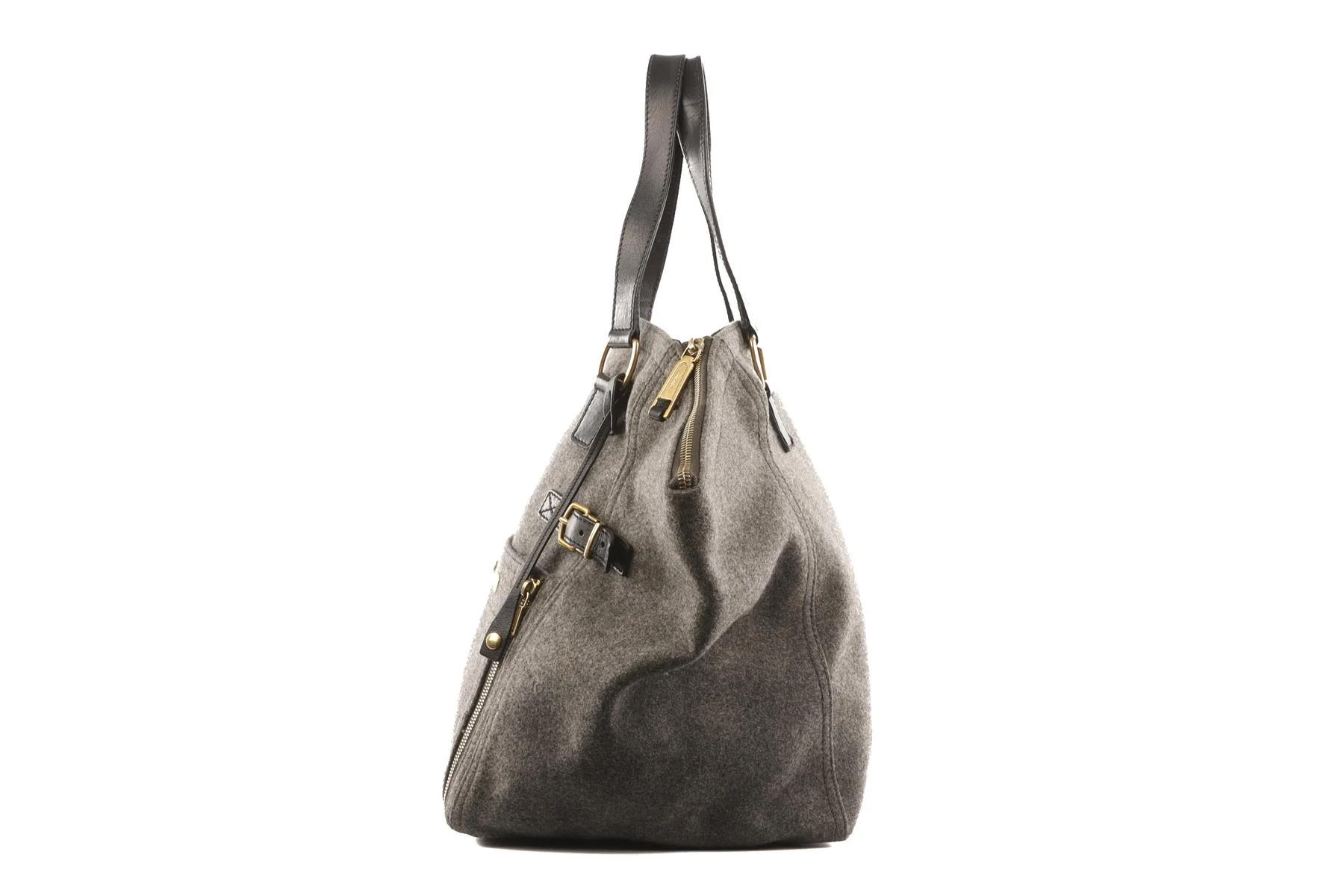 YVES SAINT LAURENT GREY DOWNTOWN FELT TOTE BAG - Image 5