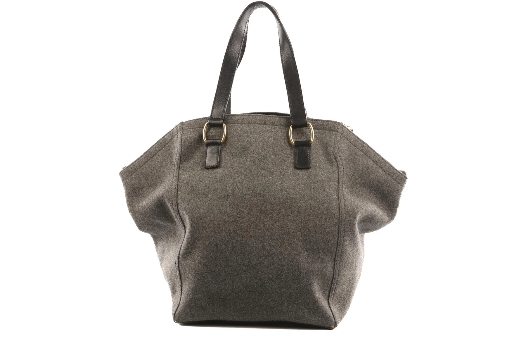 YVES SAINT LAURENT GREY DOWNTOWN FELT TOTE BAG - Image 6