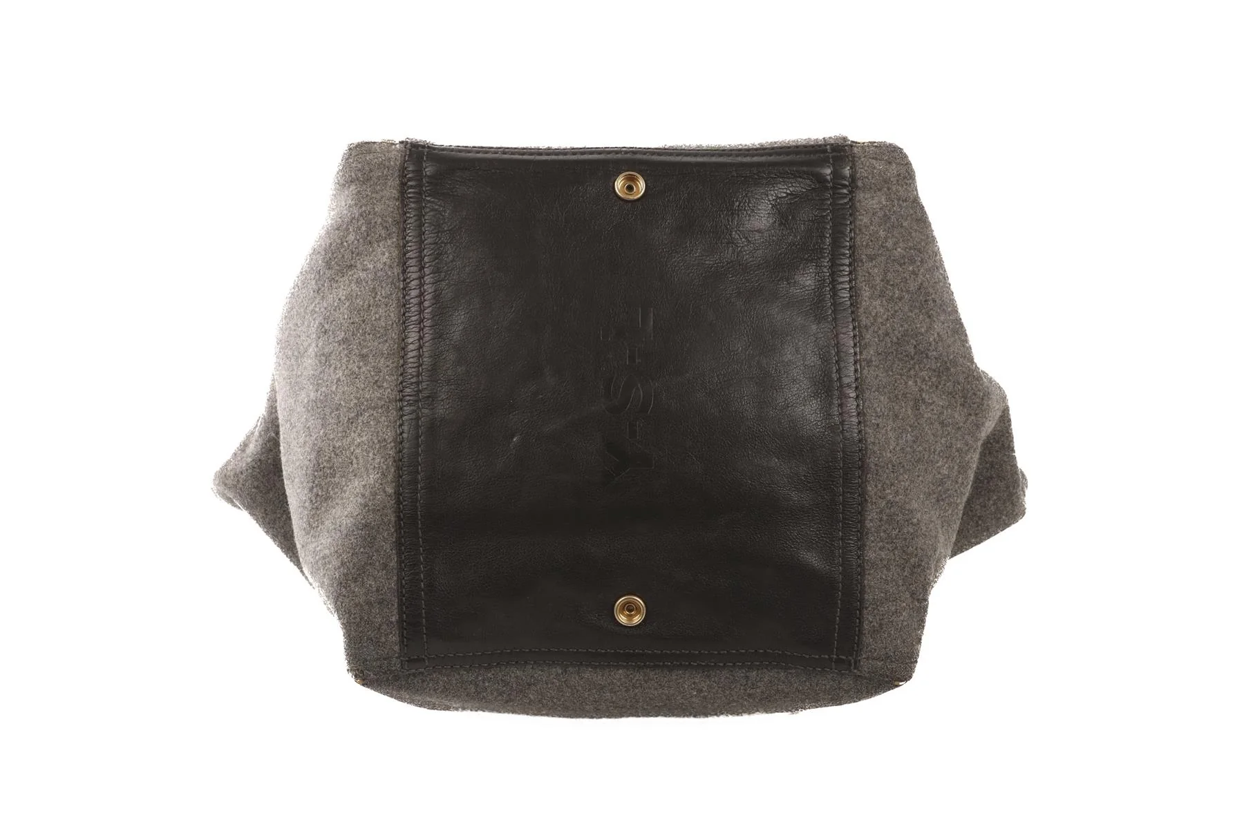 YVES SAINT LAURENT GREY DOWNTOWN FELT TOTE BAG - Image 7