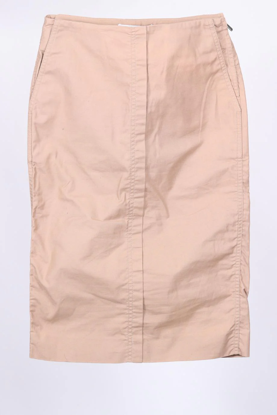 YVES SAINT LAURENT VINTAGE COTTON MIDI SKIRT FR 34 UK 6 - Image 2