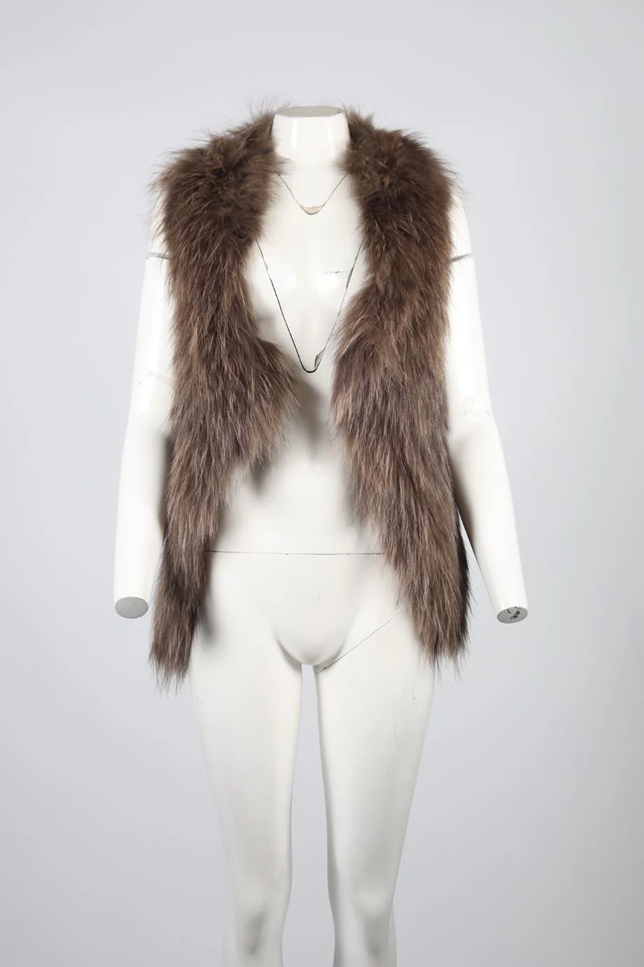 YVES SALOMON FOX FUR GILET EU 34 UK 6 - Image 2
