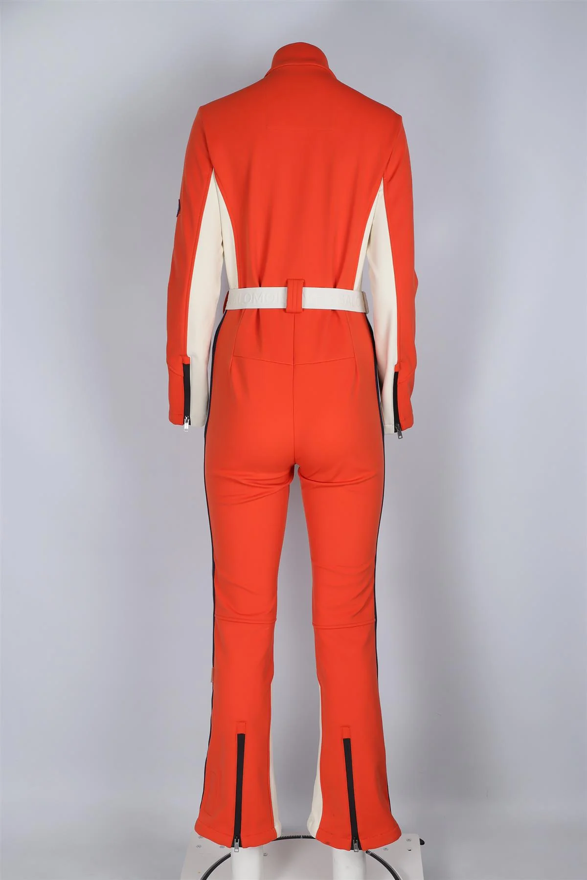 YVES SALOMON ORANGE SHELL SKI SUIT FR 38 UK 10 - Image 4