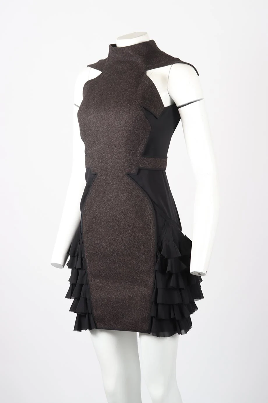 ZAC POSEN SILK AND WOOL BLEND MINI DRESS US 4 UK 8 - Image 3