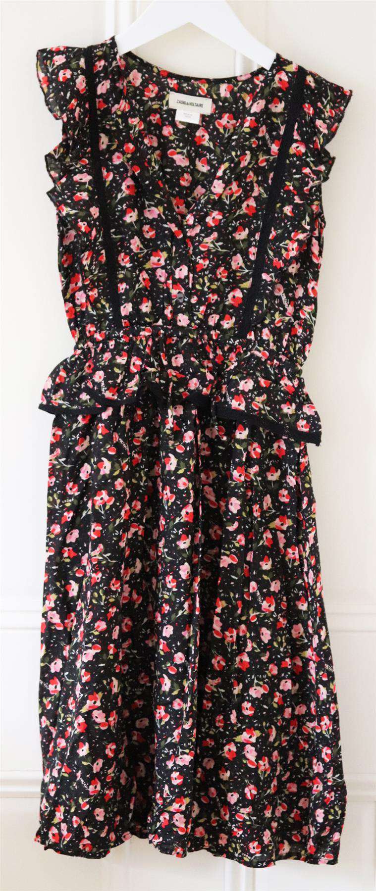ZADIG AND VOLTAIRE KIDS GIRLS FLORAL DRESS 8 YEARS - Image 2