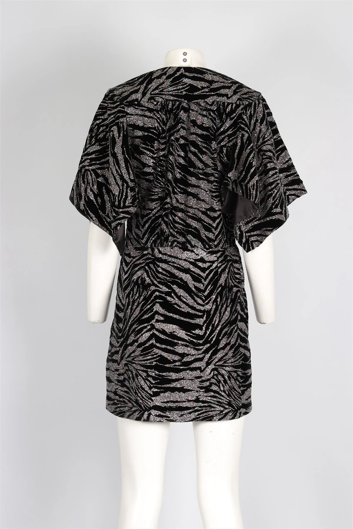 ZADIG & VOLTAIRE BLACK VELVET MINI DRESS LARGE - Image 4