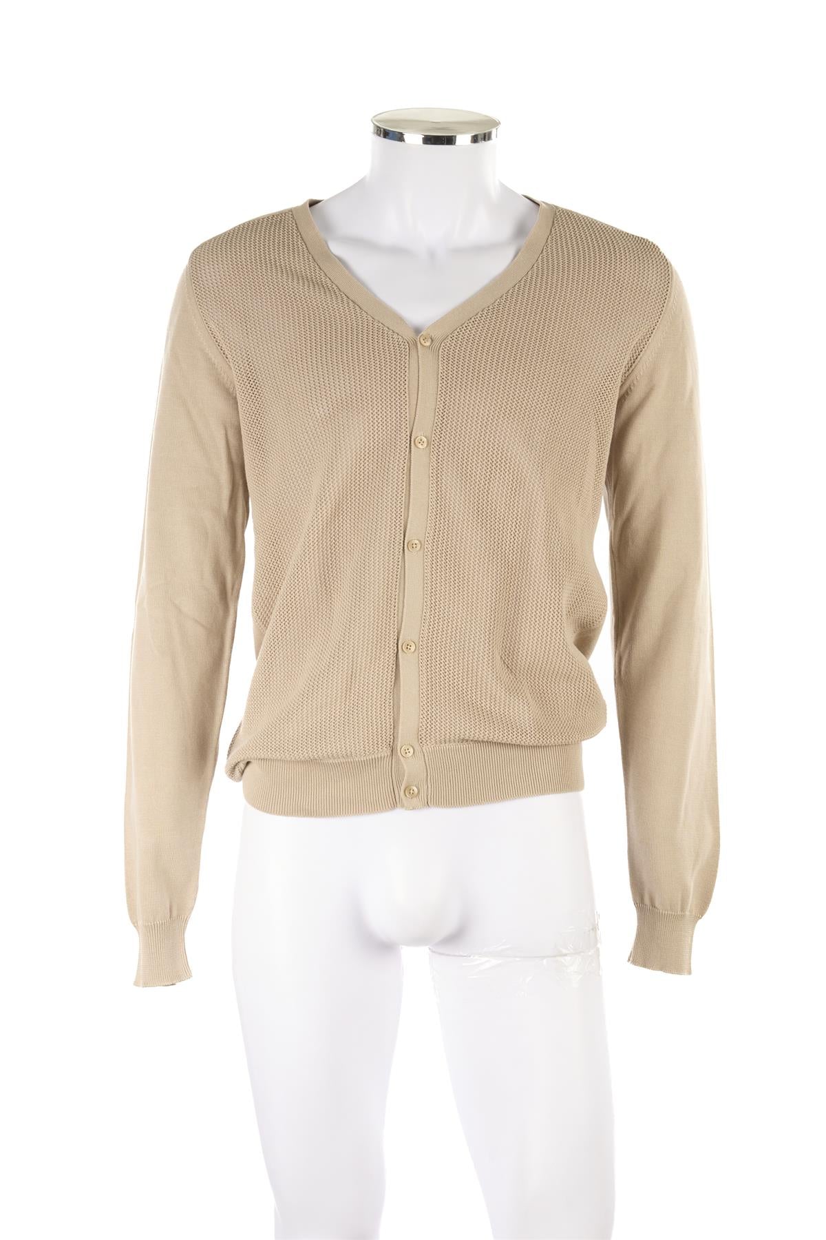 ZEGNA BEIGE MEN'S COTTON CARDIGAN LARGE - Image 2