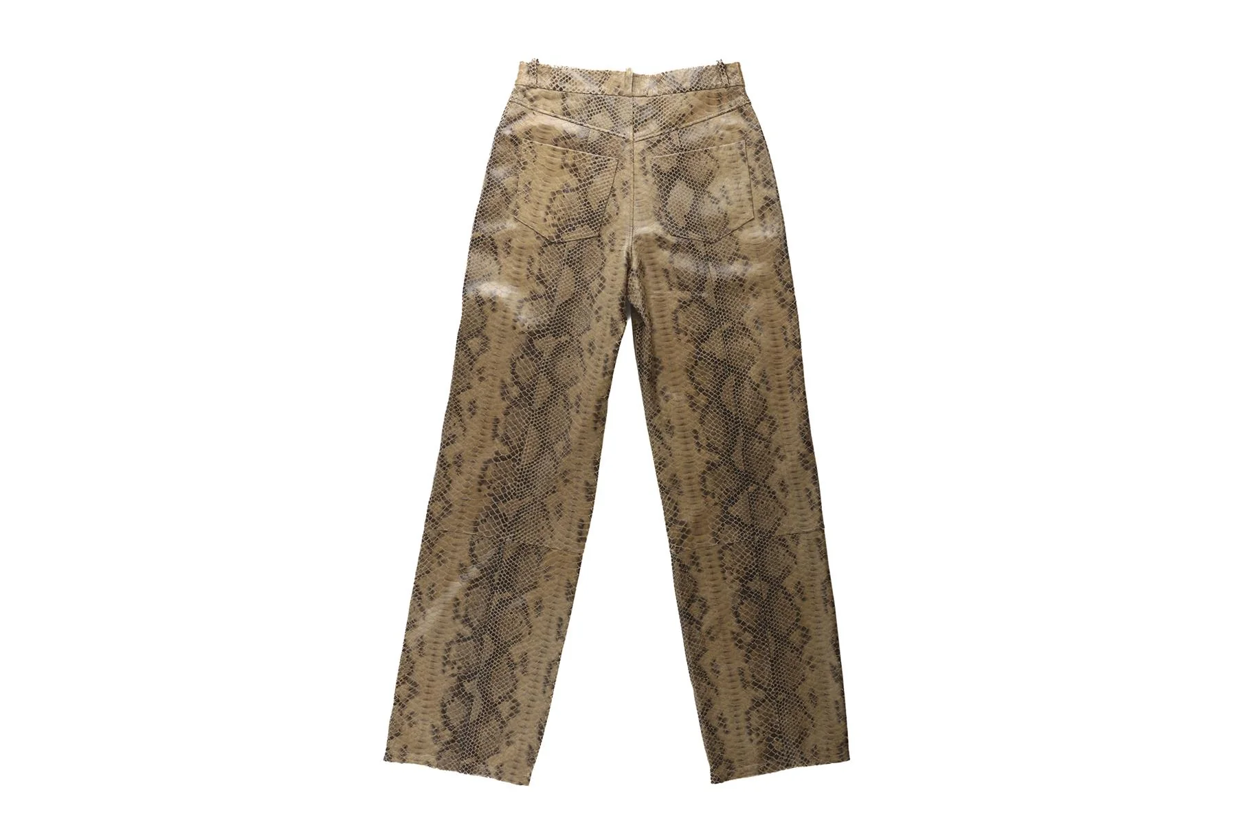 ZEYNEP ARCAY BROWN LEATHER STRAIGHT PANTS FR 34 UK 6 - Image 4