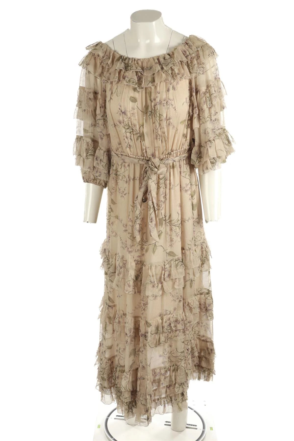 ZIMMERMANN BEIGE SILK MAXI DRESS UK 12 - Image 2
