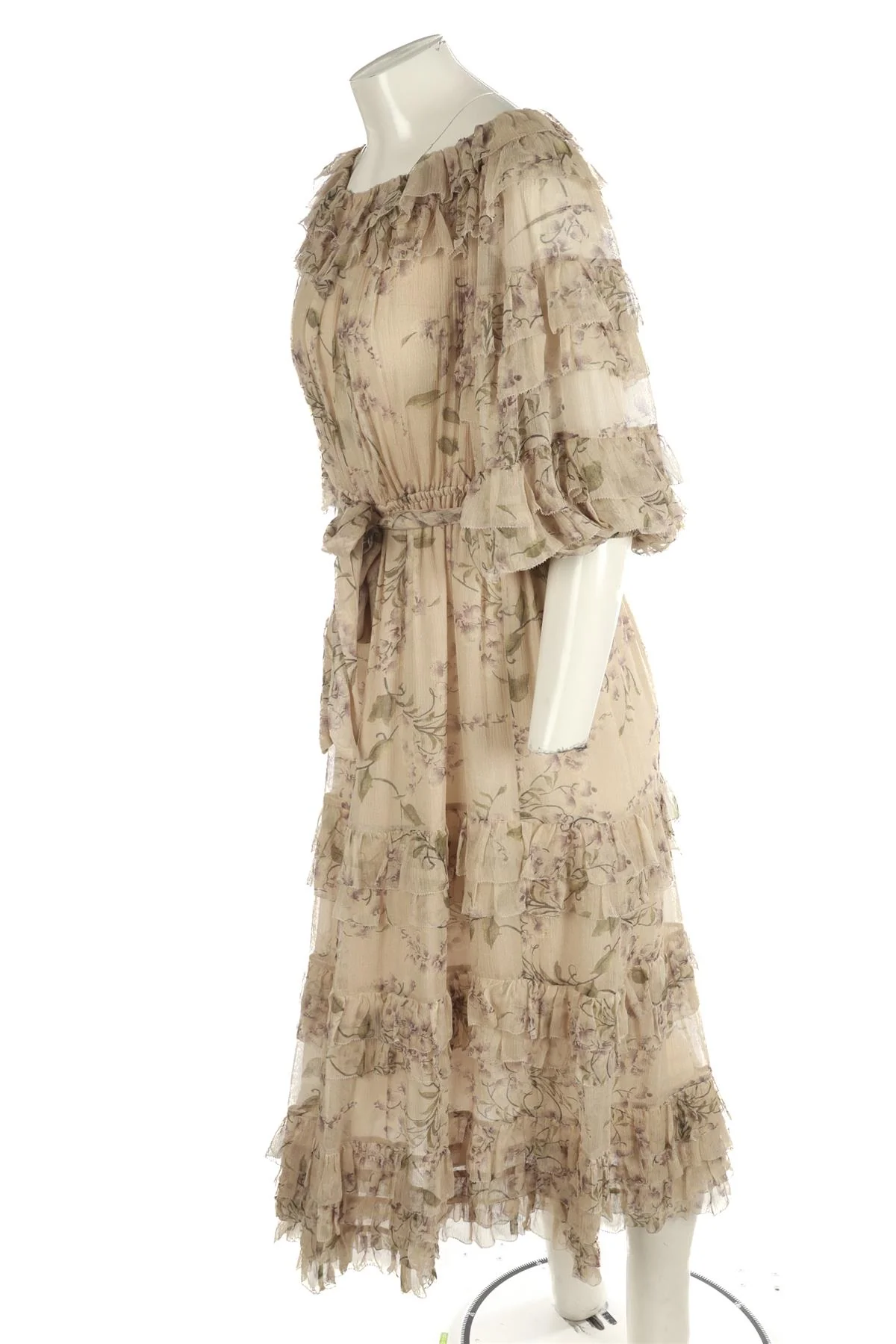 ZIMMERMANN BEIGE SILK MAXI DRESS UK 12 - Image 3