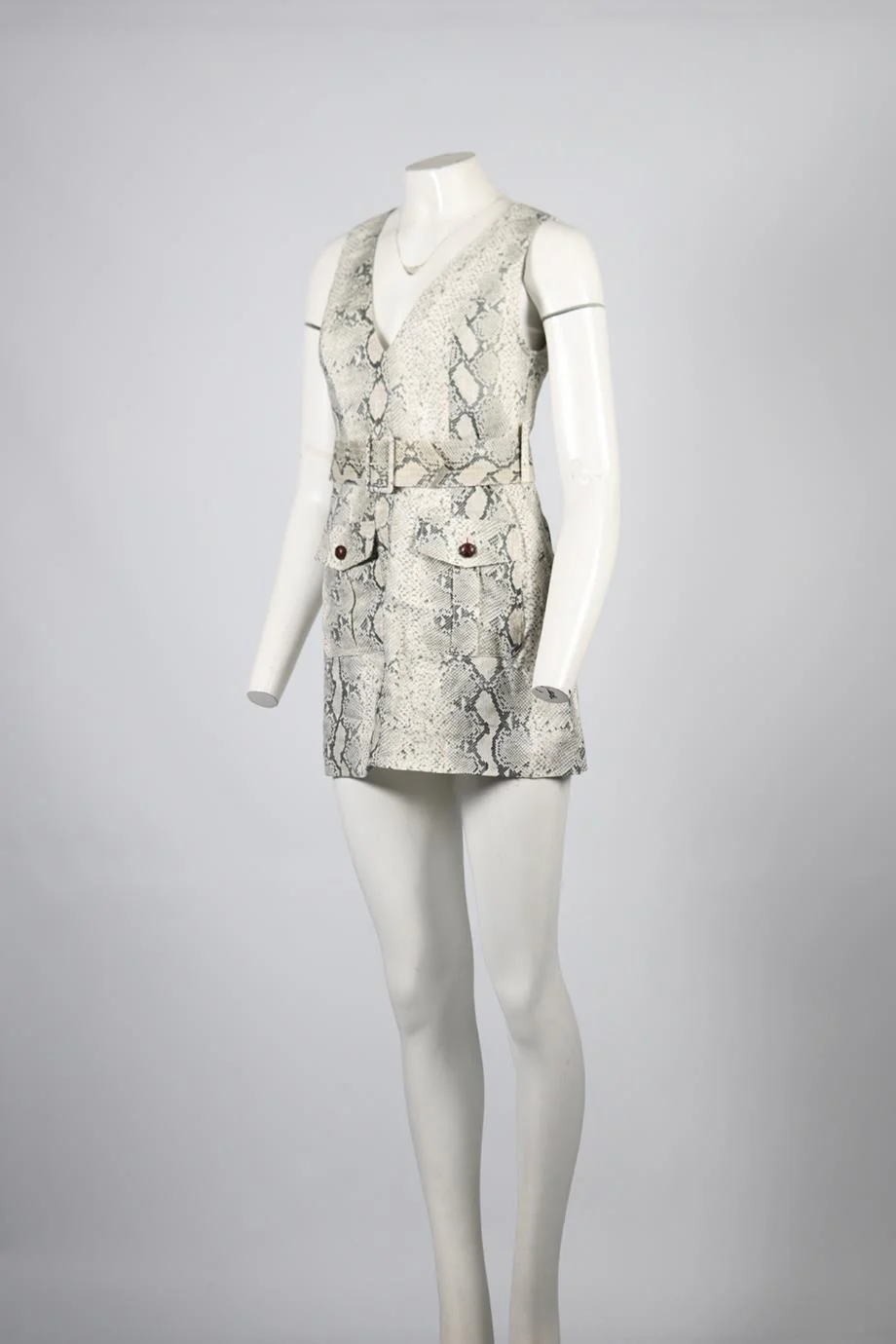 ZIMMERMANN BELTED LINEN MINI DRESS UK 8 - Image 3