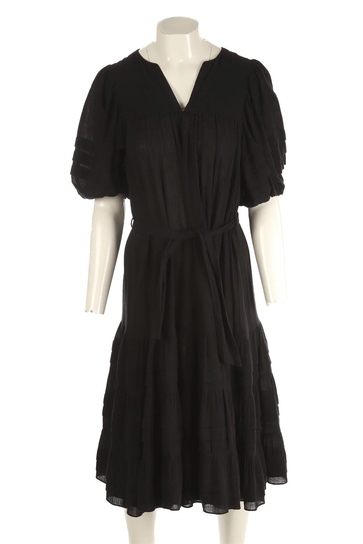 ZIMMERMANN BLACK COTTON MAXI DRESS UK 8 - Image 2