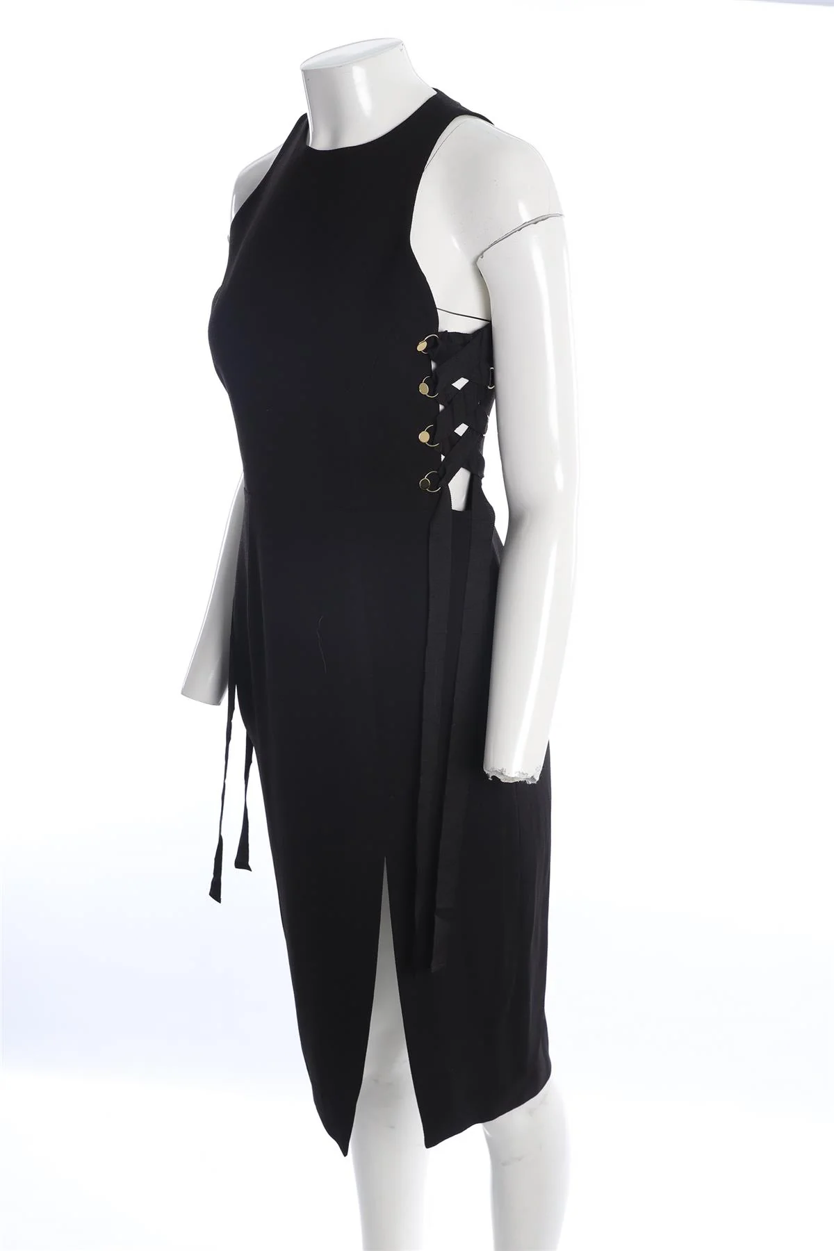 ZIMMERMANN BLACK CREPE MIDI DRESS UK 12 - Image 3
