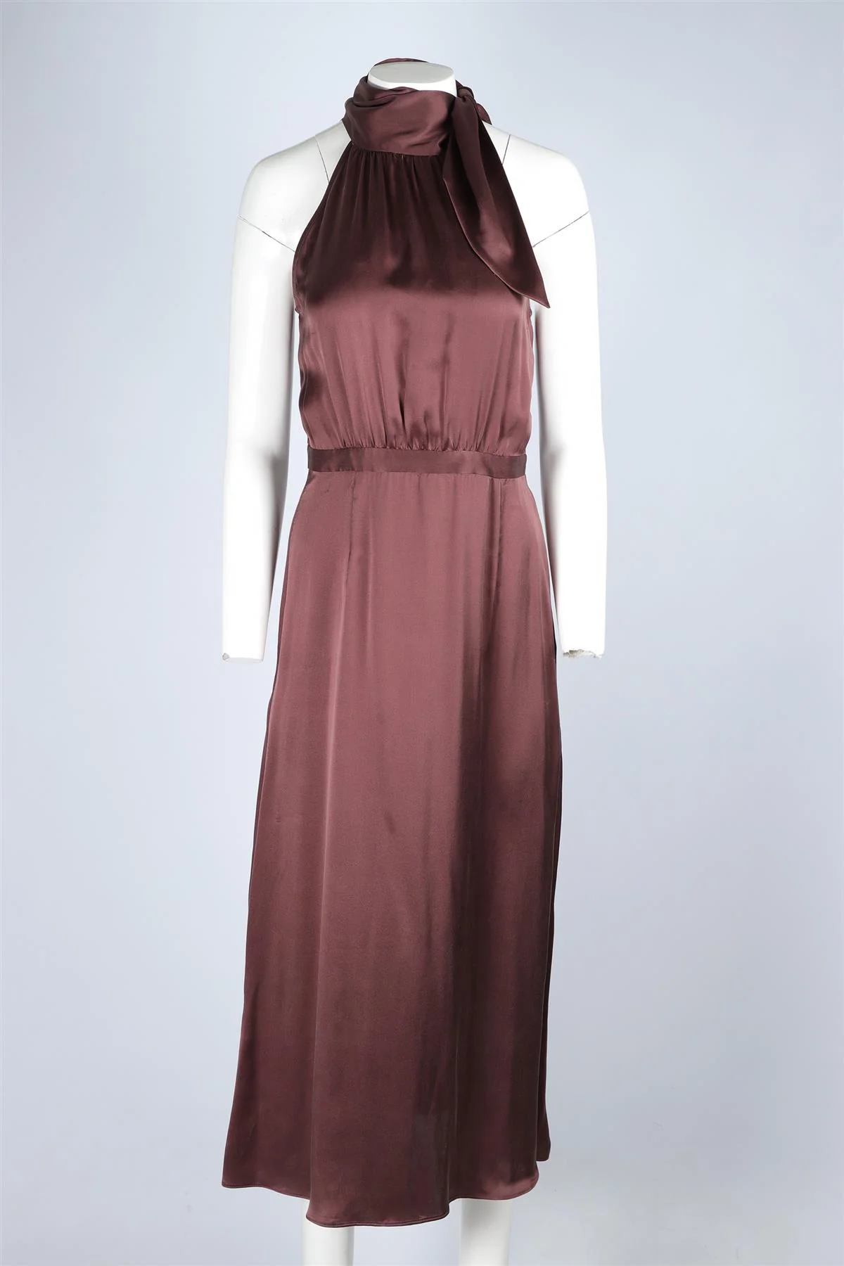 ZIMMERMANN BROWN SILK MAXI DRESS UK 10 - Image 2