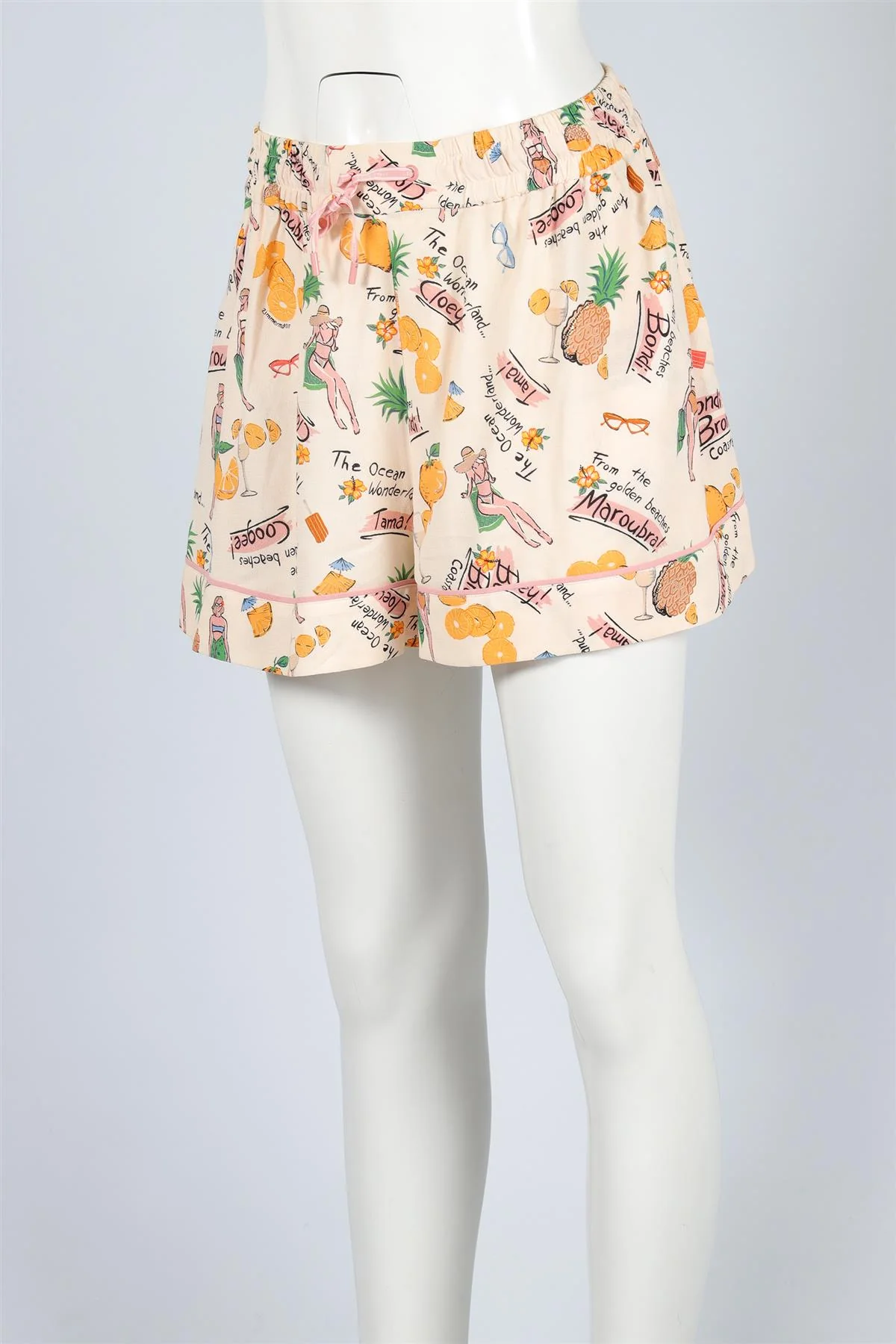 ZIMMERMANN CREAM CREPE SHORTS MEDIUM - Image 3
