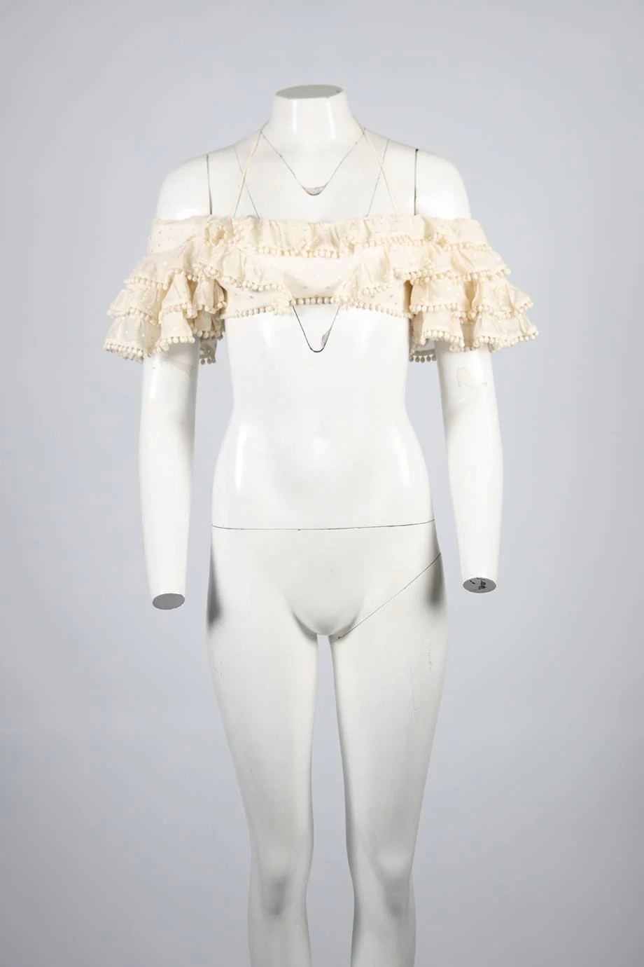 ZIMMERMANN CROPPED COTTON AND SILK BLEND TOP UK 10 - Image 2