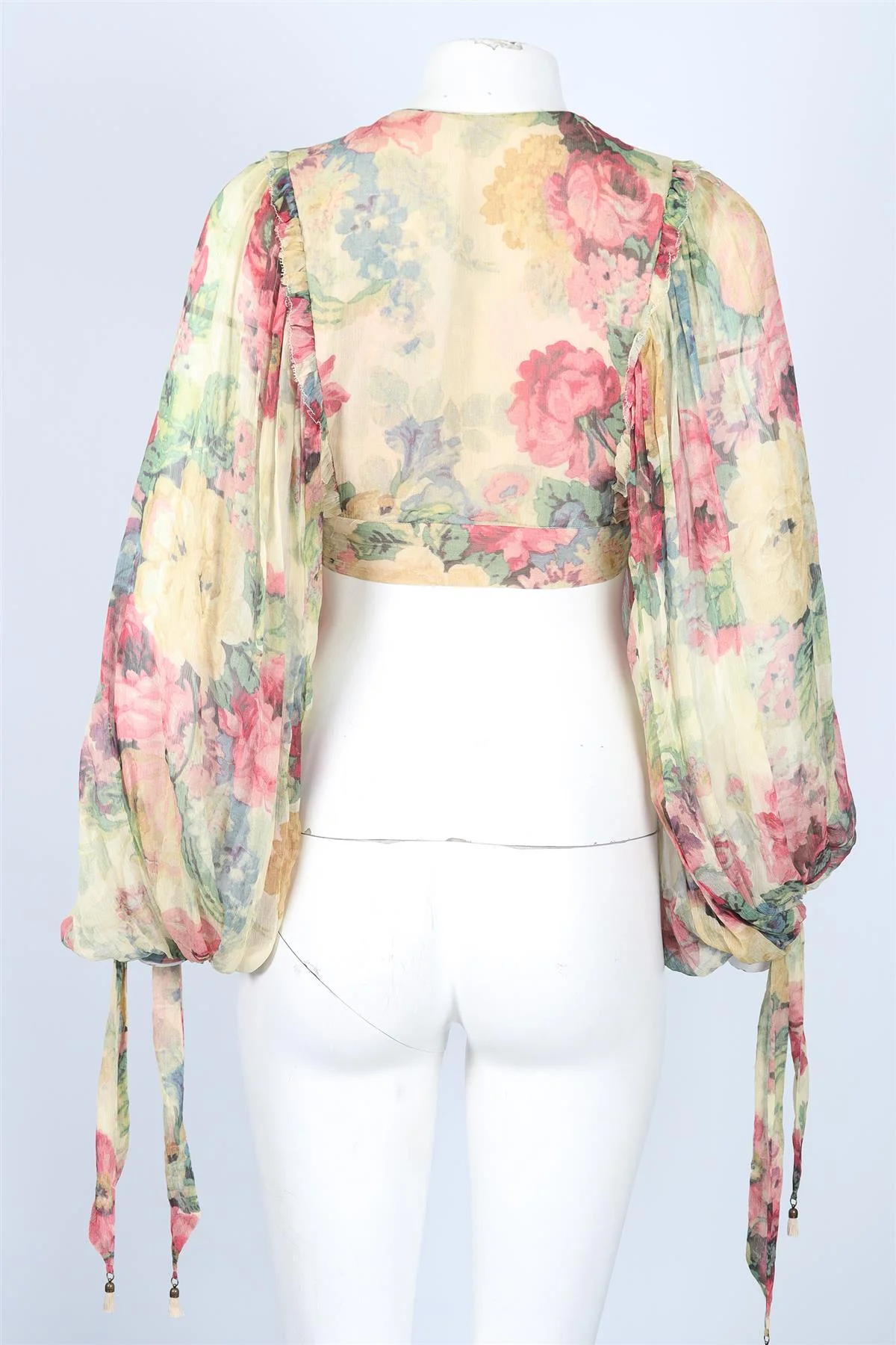 ZIMMERMANN CROPPED SILK TOP UK 14 - Image 4