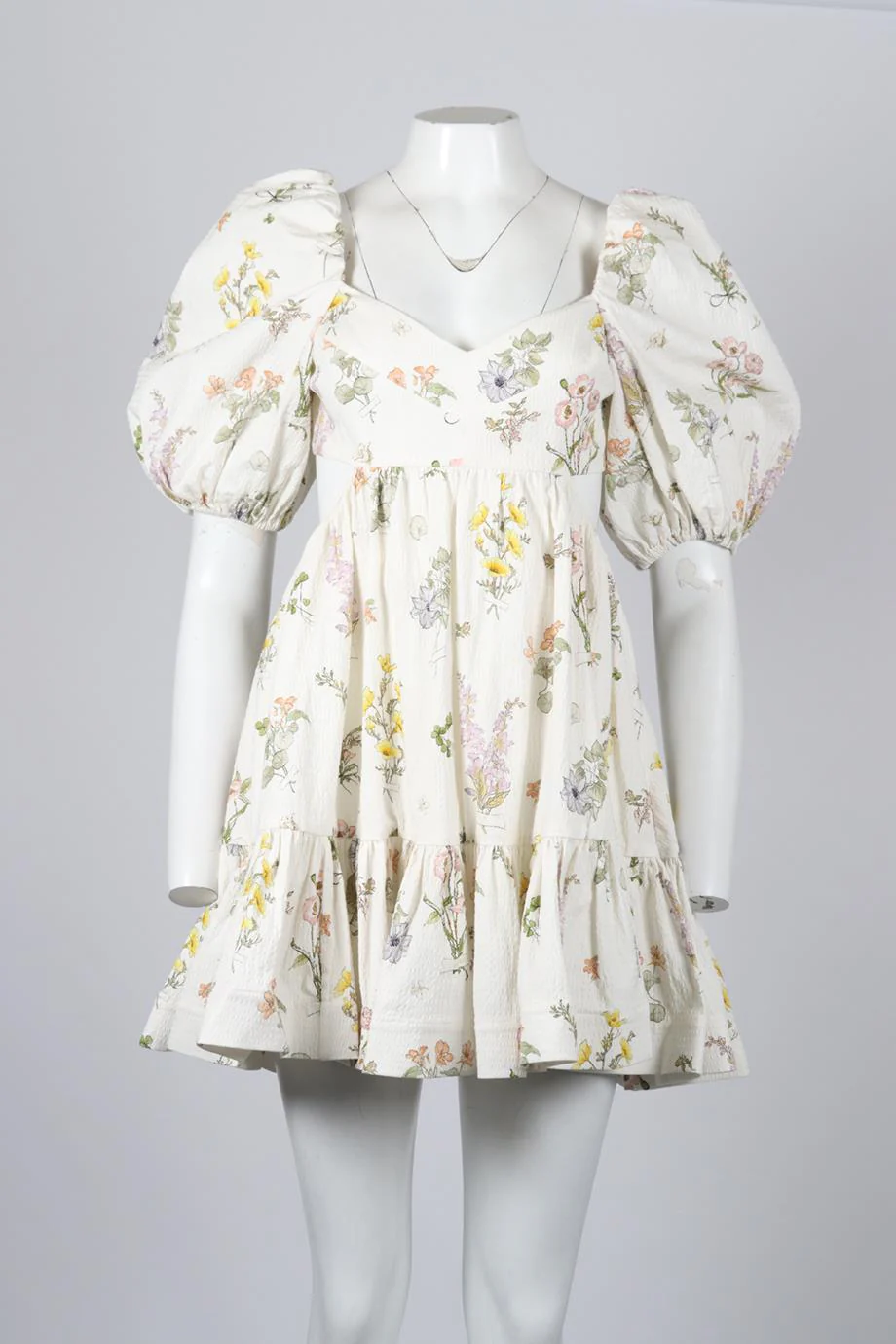 ZIMMERMANN FLORAL PRINT COTTON BLEND MINI DRESS UK 12 - Image 2
